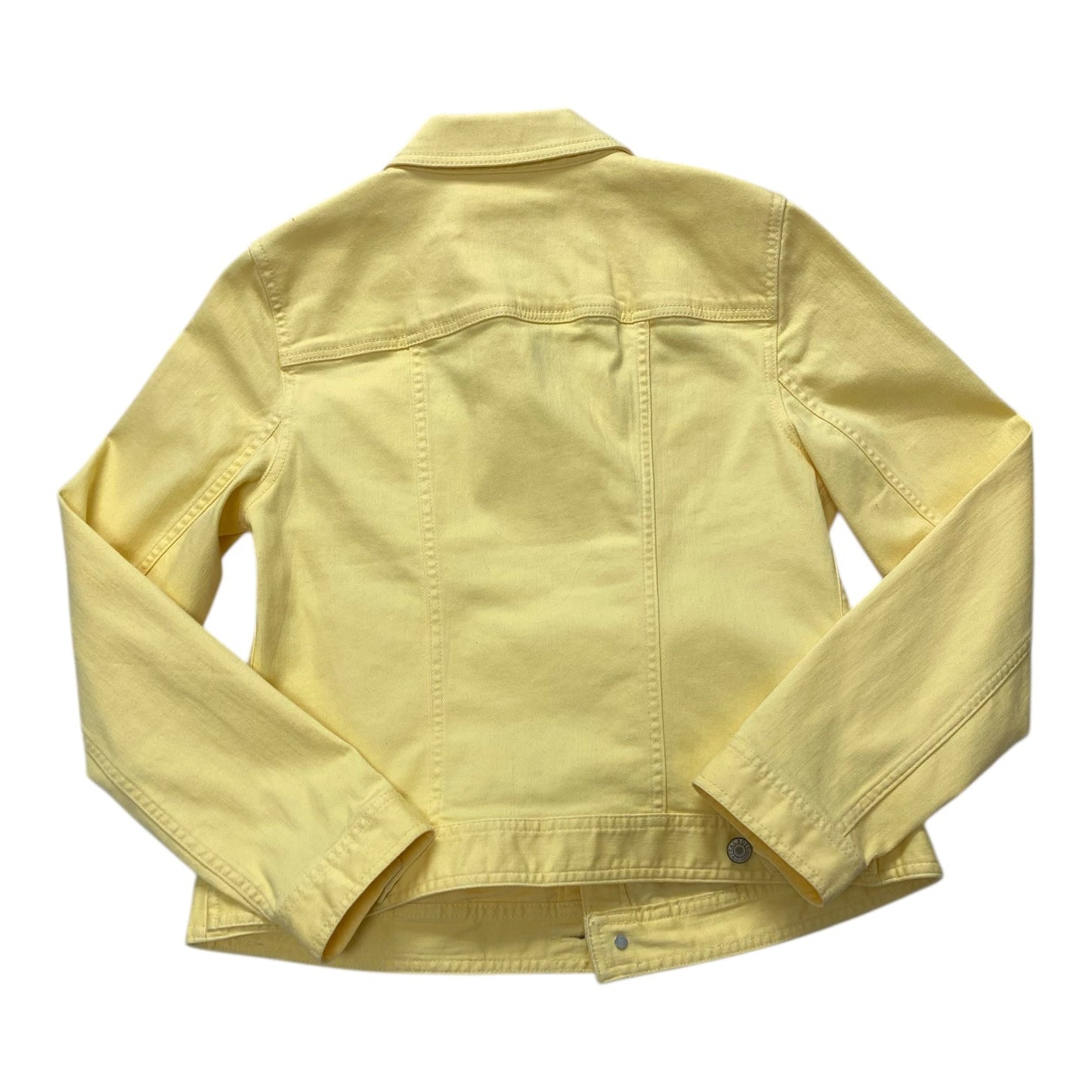 Jacket Denim By Talbots In Yellow Denim, Size:M