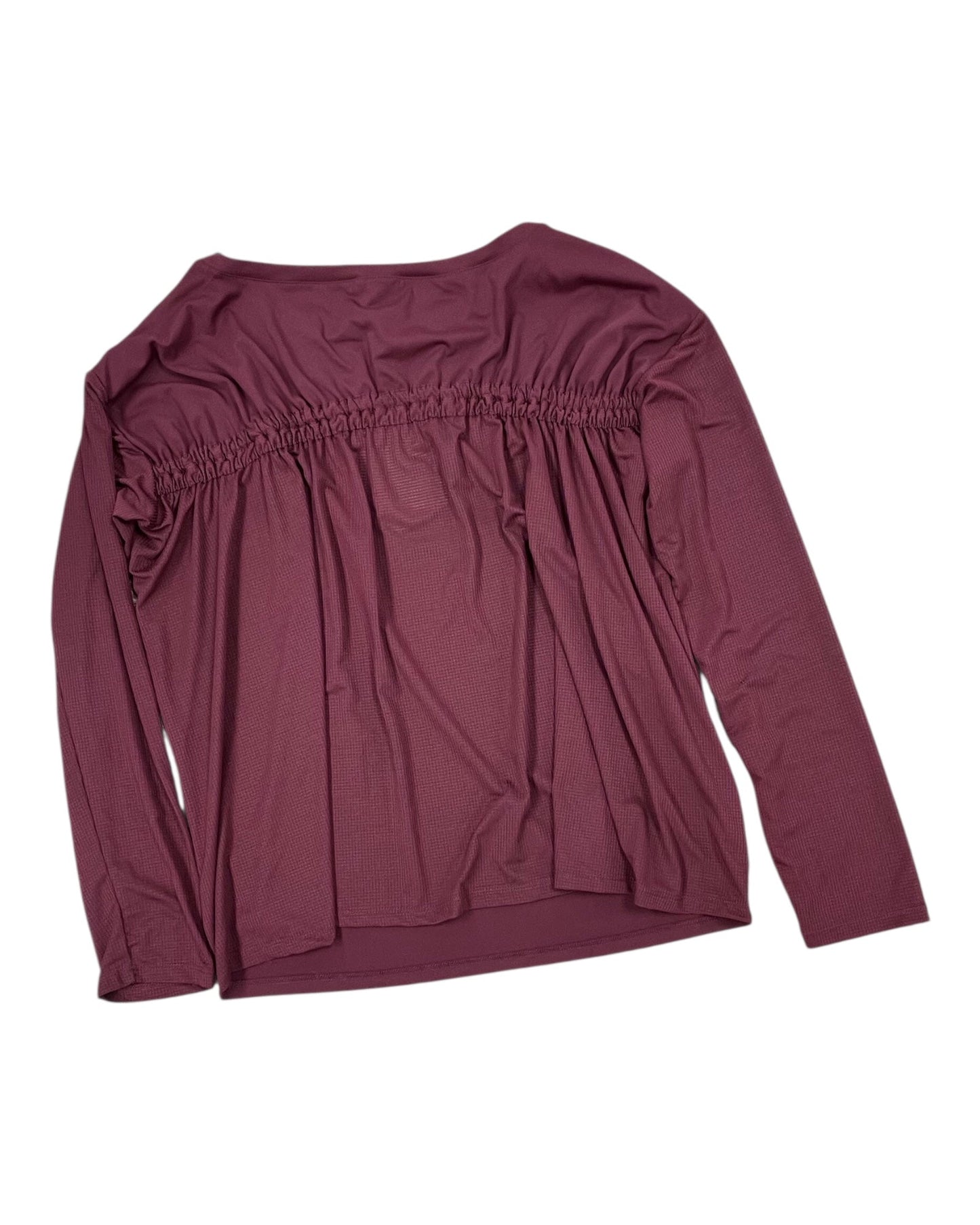 Top Ls By Fabletics In Maroon, Size:M