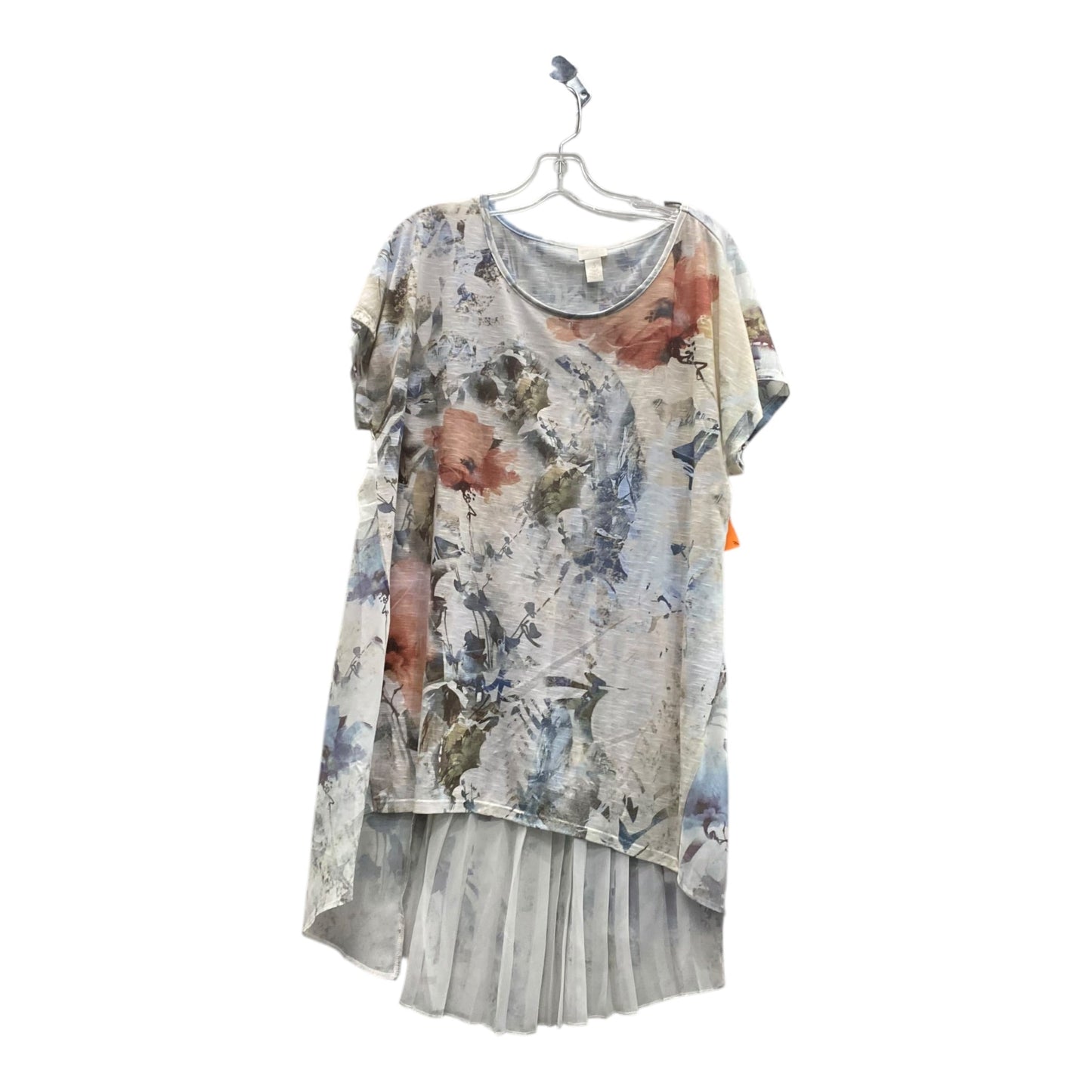 Top Ss By Chicos In Orange & Tan, Size:Xl