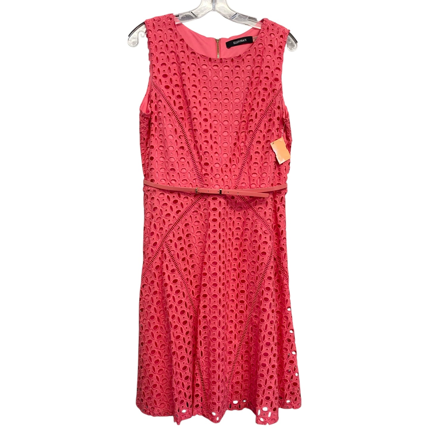 Dress Party Midi By Ellen Tracy In Coral, Size:L