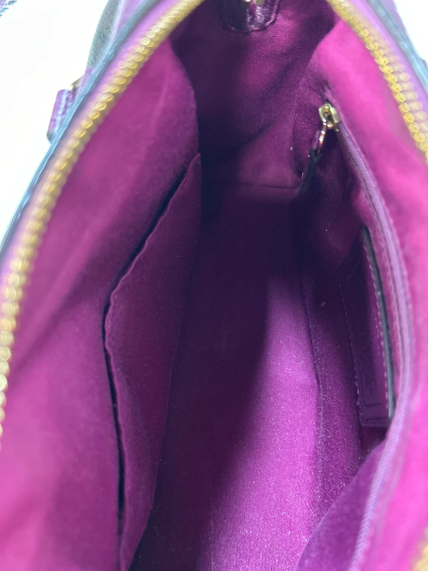 Handbag Designer By Coach In Brown & Purple, Size:Medium