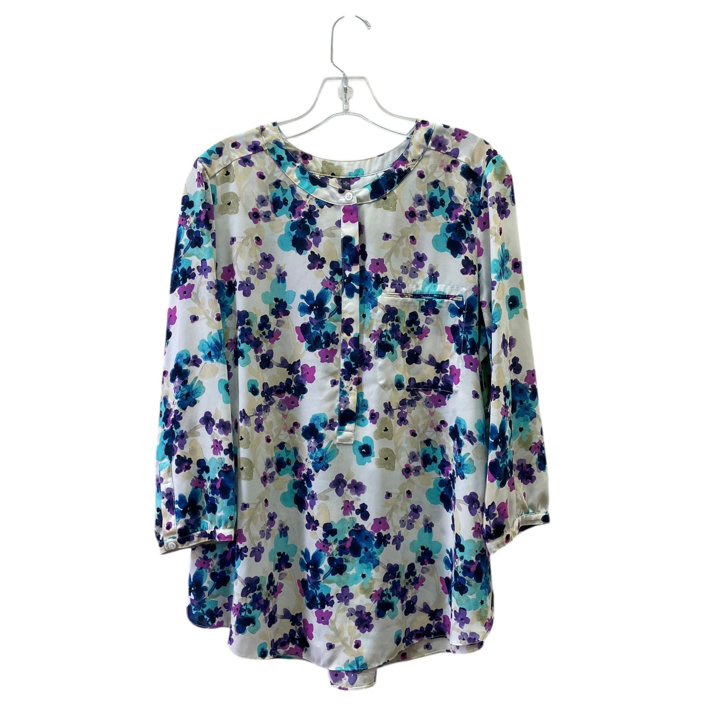 Blouse Ls By Not Your Daughters Jeans In Floral Print, Size:L
