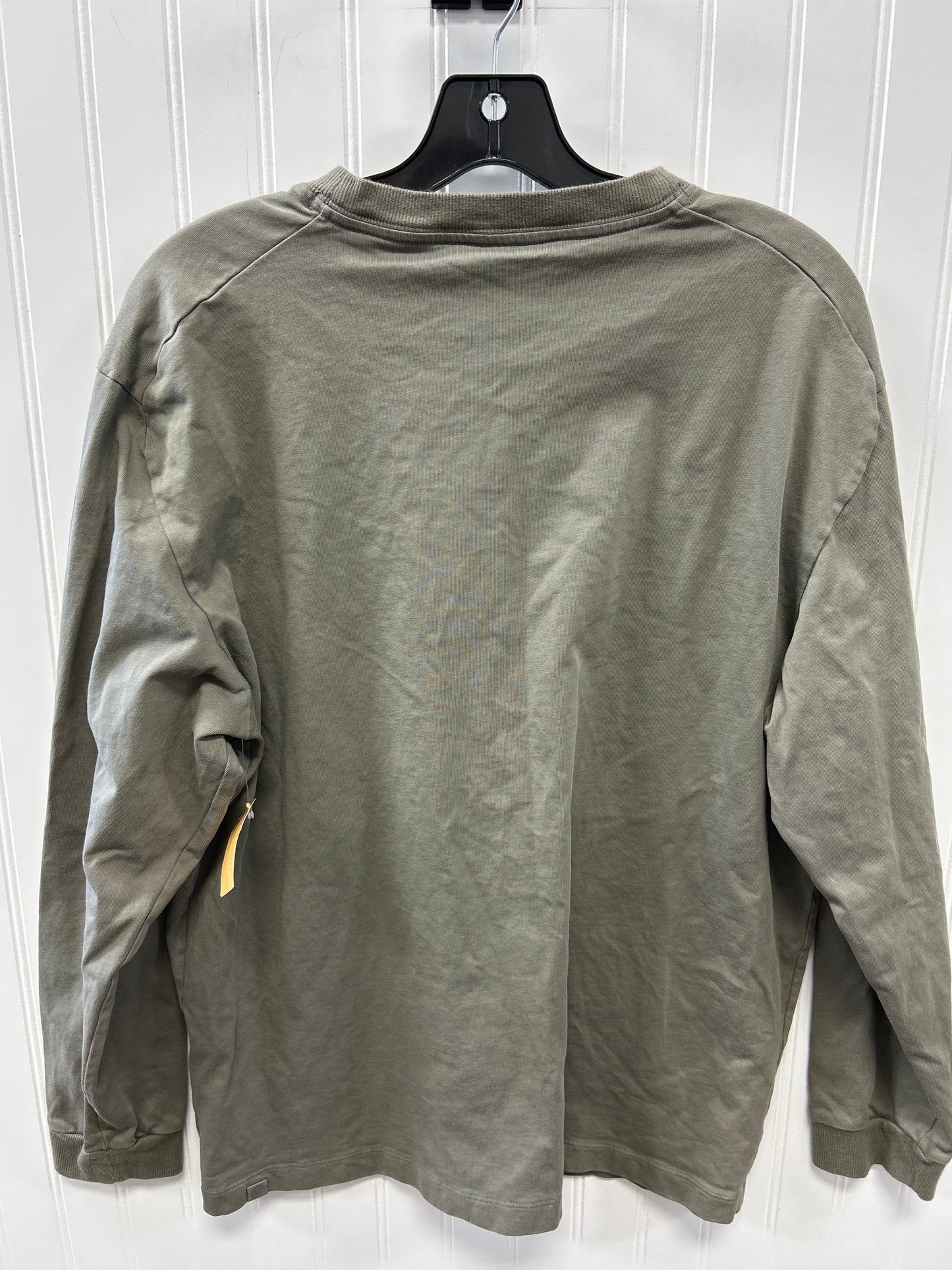 Athletic Top Ls Collar By Lululemon In Grey, Size:Xl