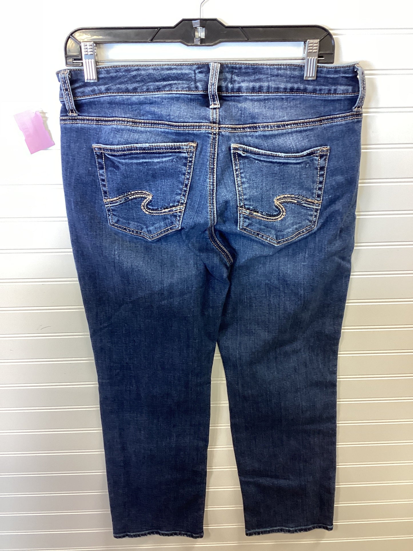 Jeans Cropped By Silver In Blue Denim, Size:8