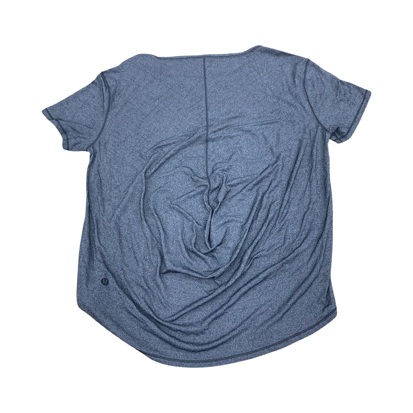Athletic Top Ss By Lululemon In Grey, Size:L