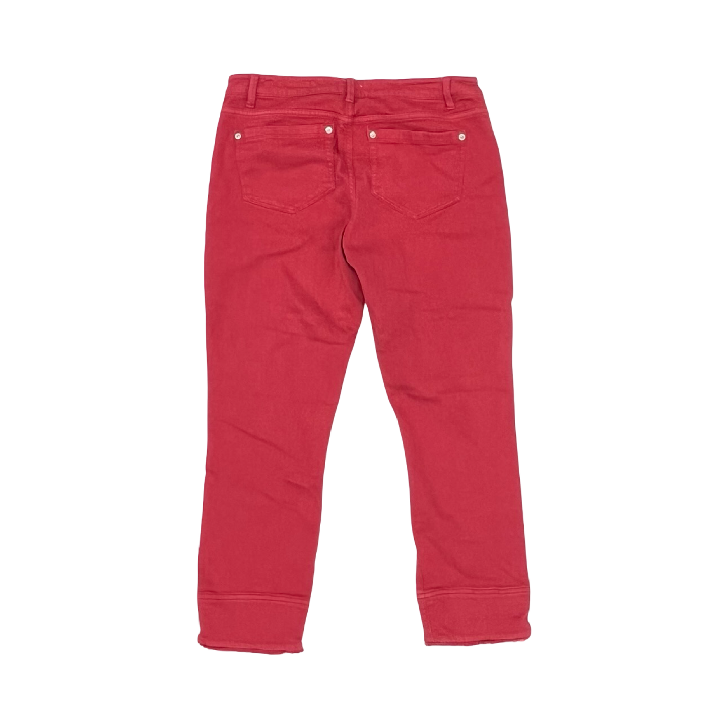 Jeans Cropped By J. Jill In Red Denim, Size:6