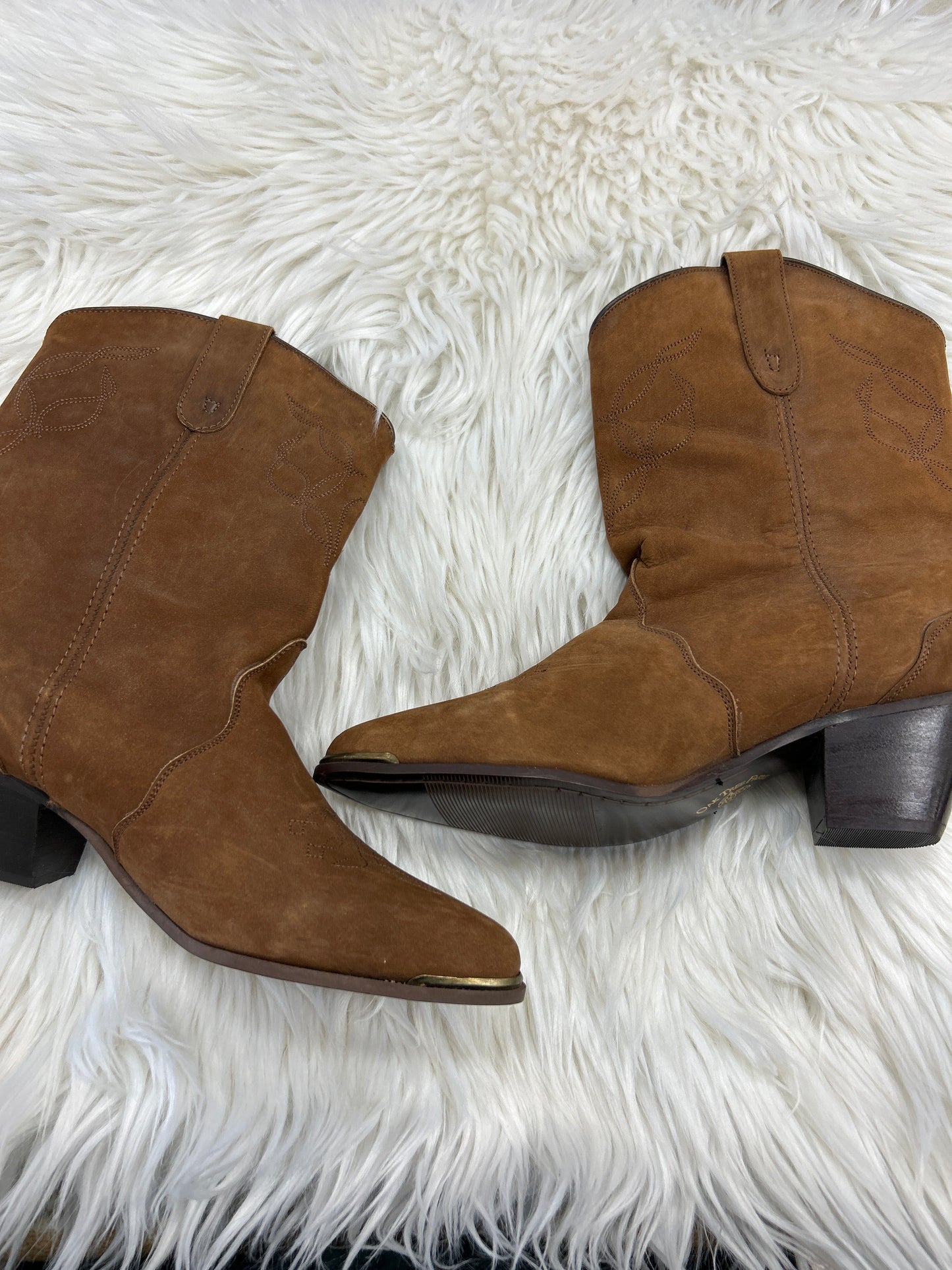 Boots Western By Clothes Mentor In Brown, Size:8