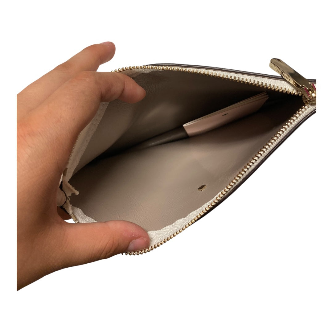 Clutch Designer By Kate Spade In White, Size:Medium