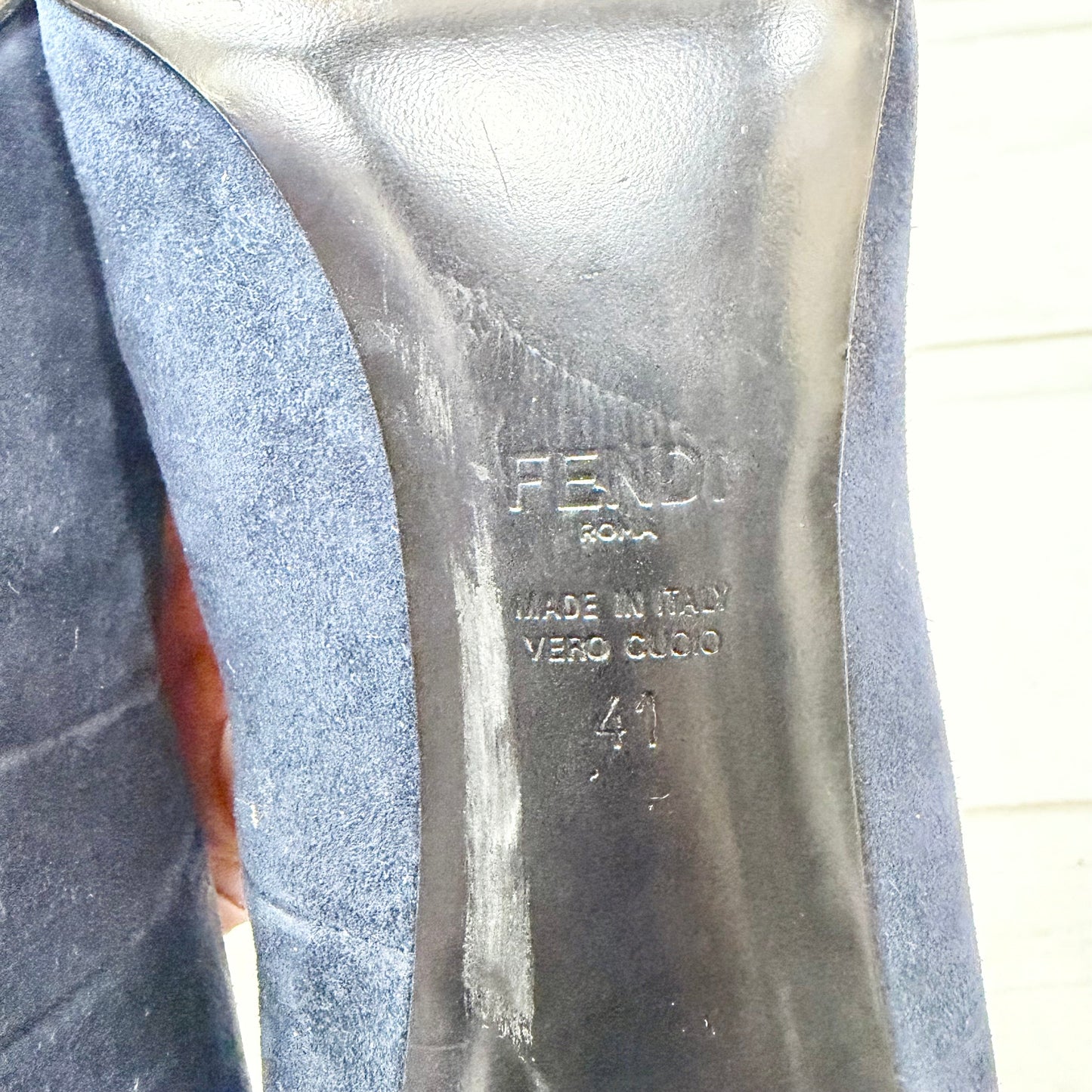 Shoes Luxury Designer By Fendi In Blue, Size: 10.5