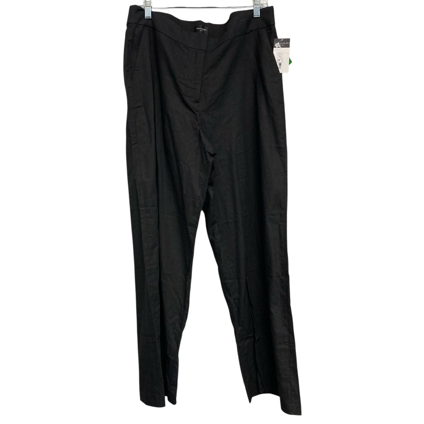 Pants Linen By Tahari In Black, Size:14