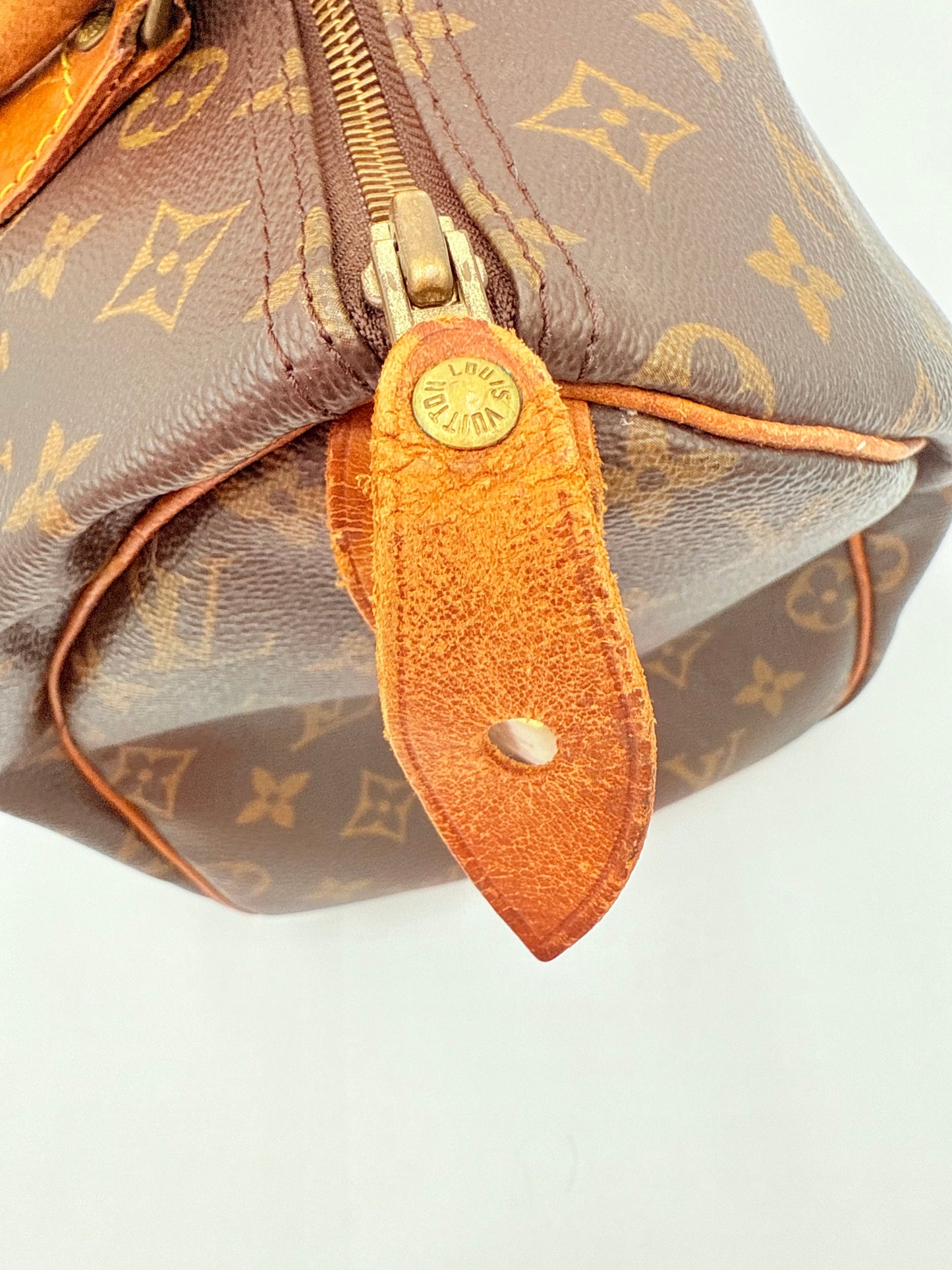 Handbag Luxury Designer By Louis Vuitton In Brown & Tan, Size:Medium
