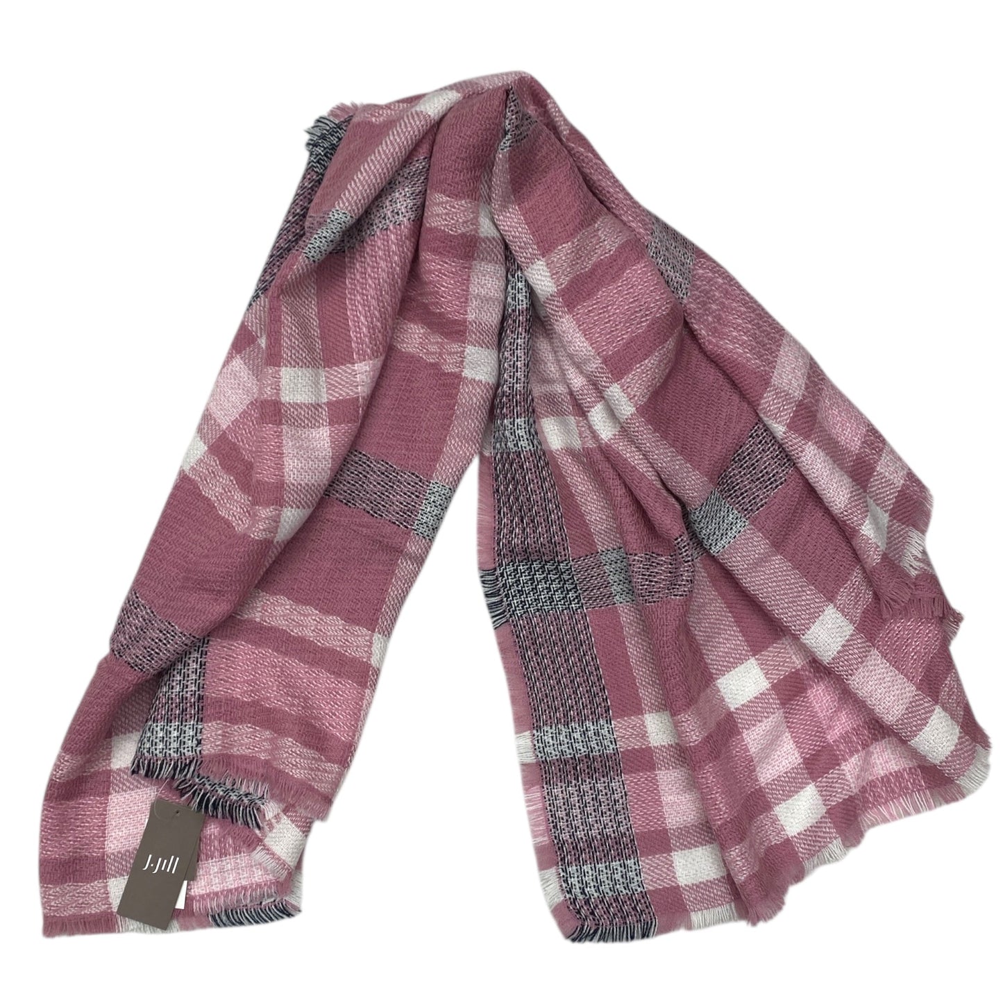 Scarf Long By J. Jill In Plaid Pattern