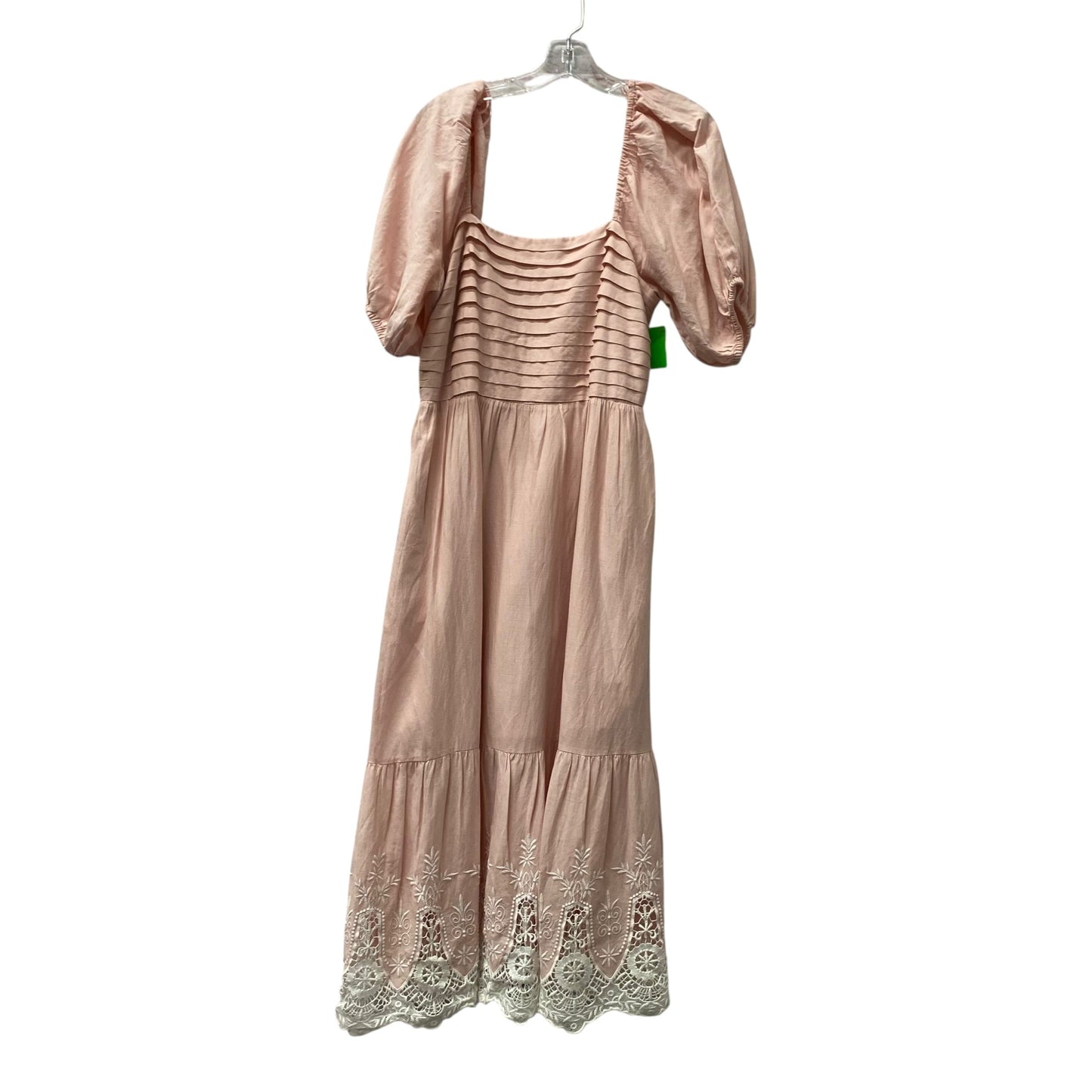 Dress Casual Midi By Loft In Orange & Pink, Size:S