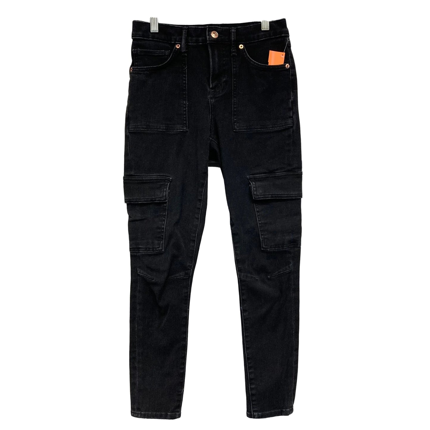 Jeans Skinny By Express In Black Denim, Size:4