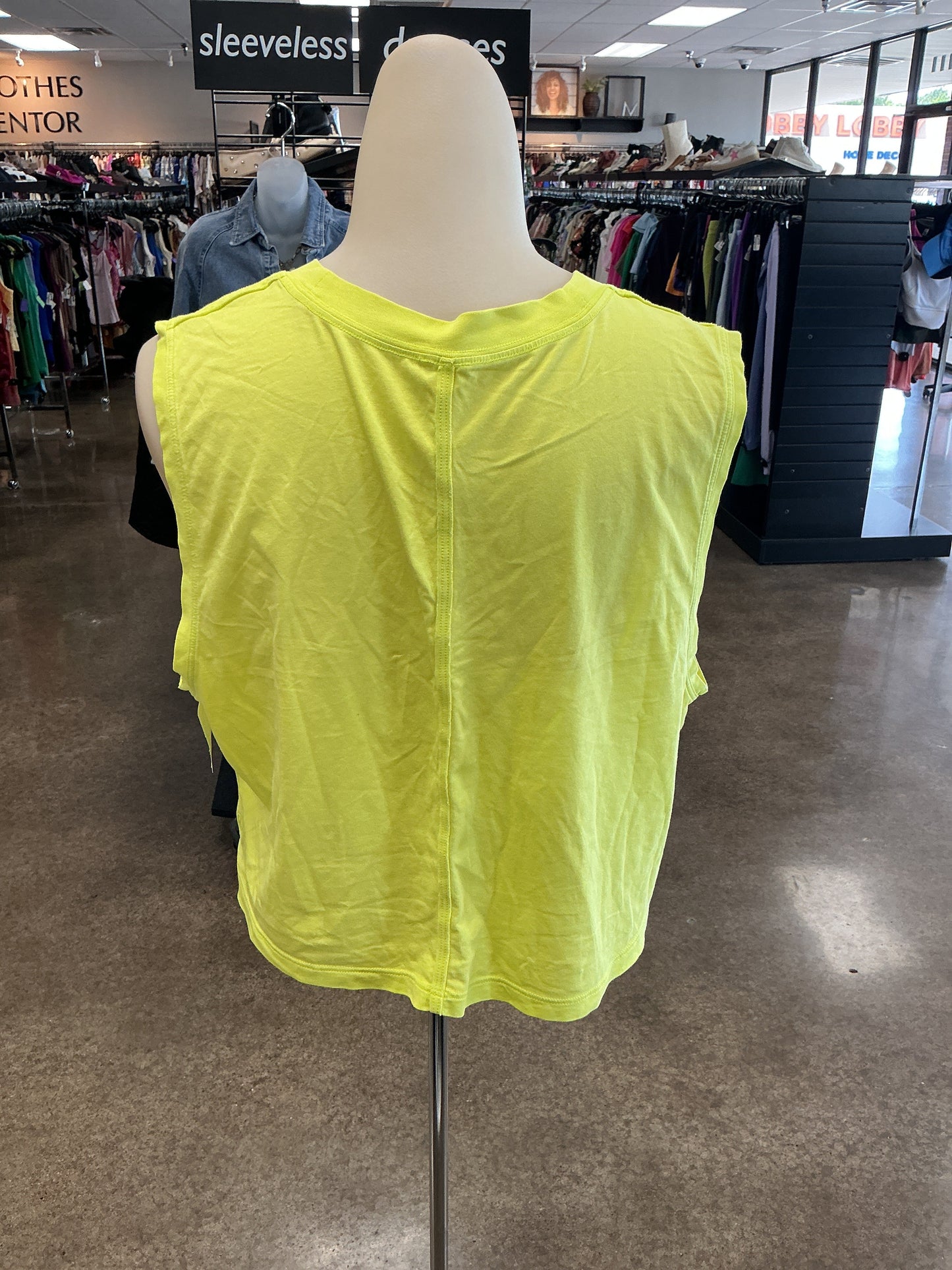 Athletic Tank Top By Lululemon In Yellow, Size:10