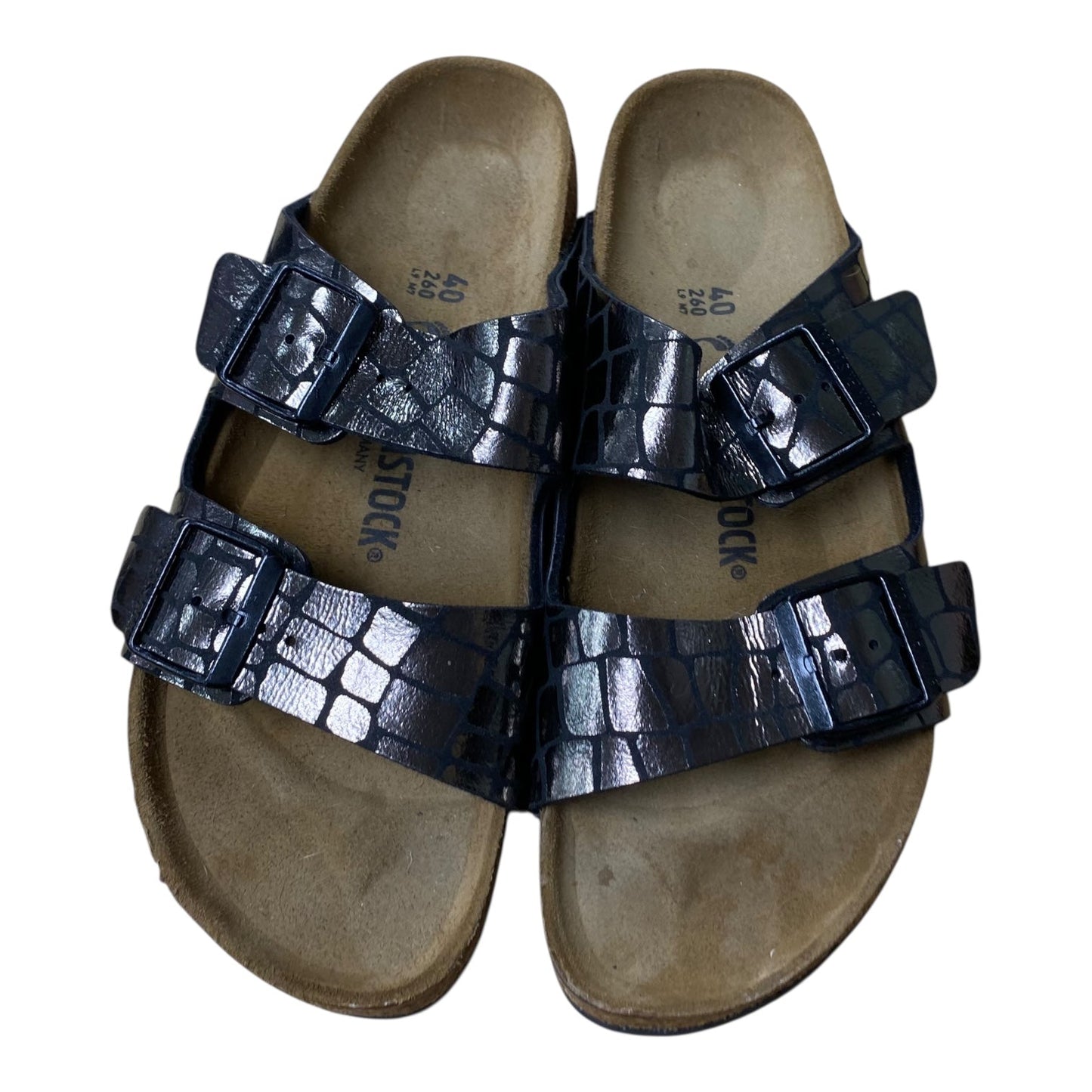 Sandals Flats By Birkenstock In Brown, Size:9.5