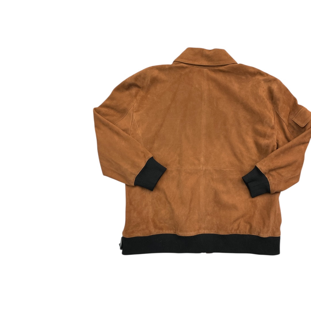 Jacket Leather By Treasure And Bond In Brown, Size:Xl