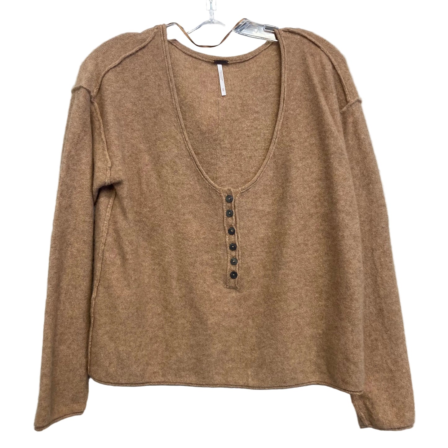 Sweater Cashmere By Free People In Brown, Size:M
