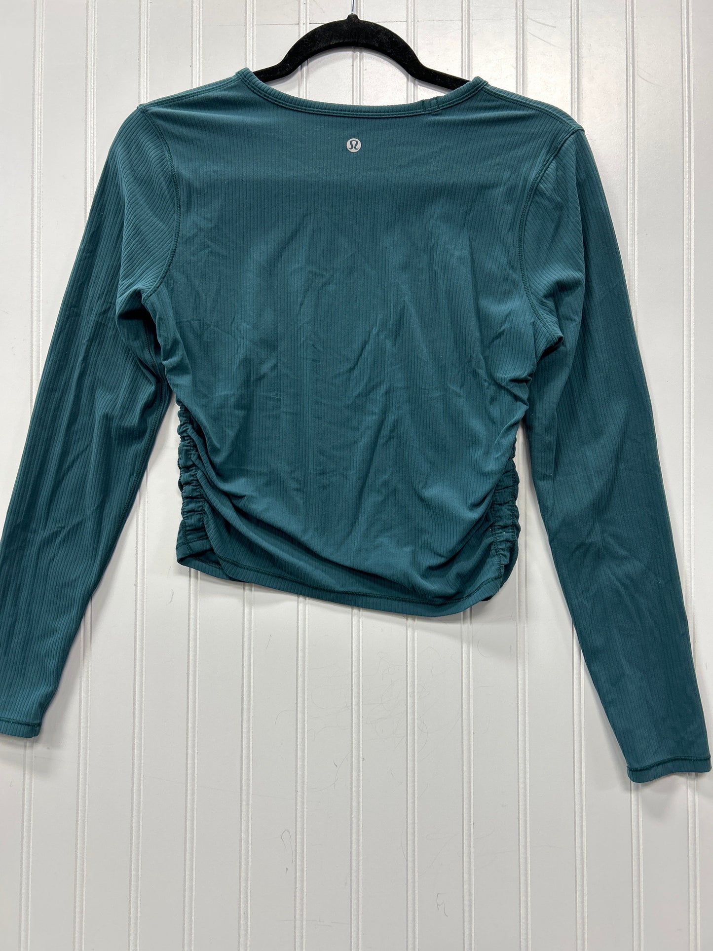 Athletic Top Ls Collar By Lululemon In Teal, Size:Xs