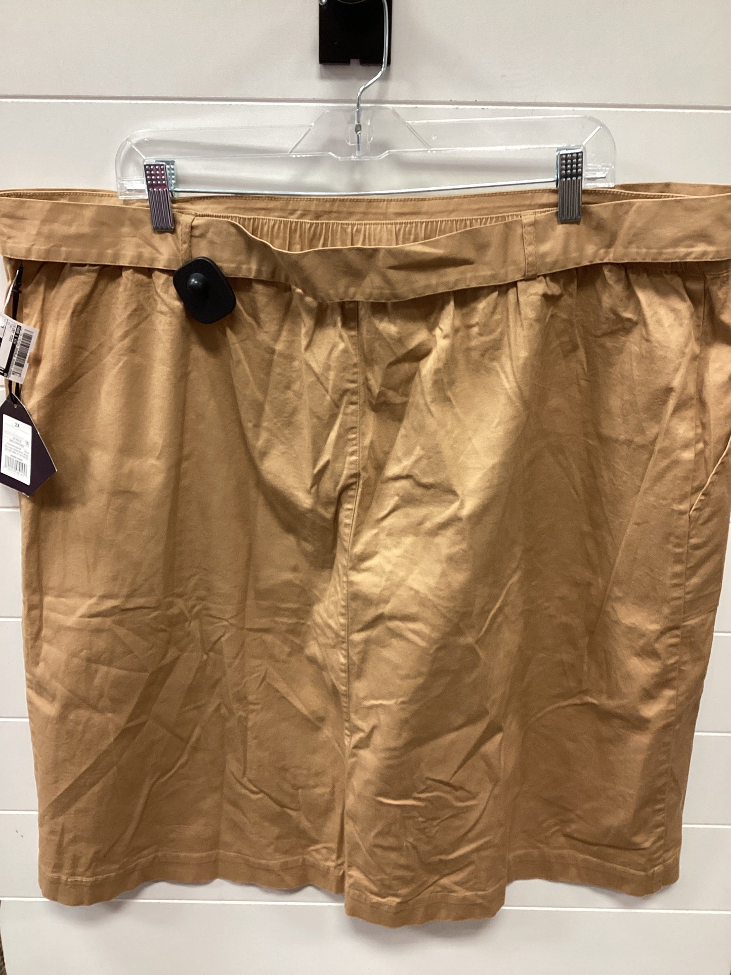 Skirt Midi By Ava & Viv In Tan, Size:2X