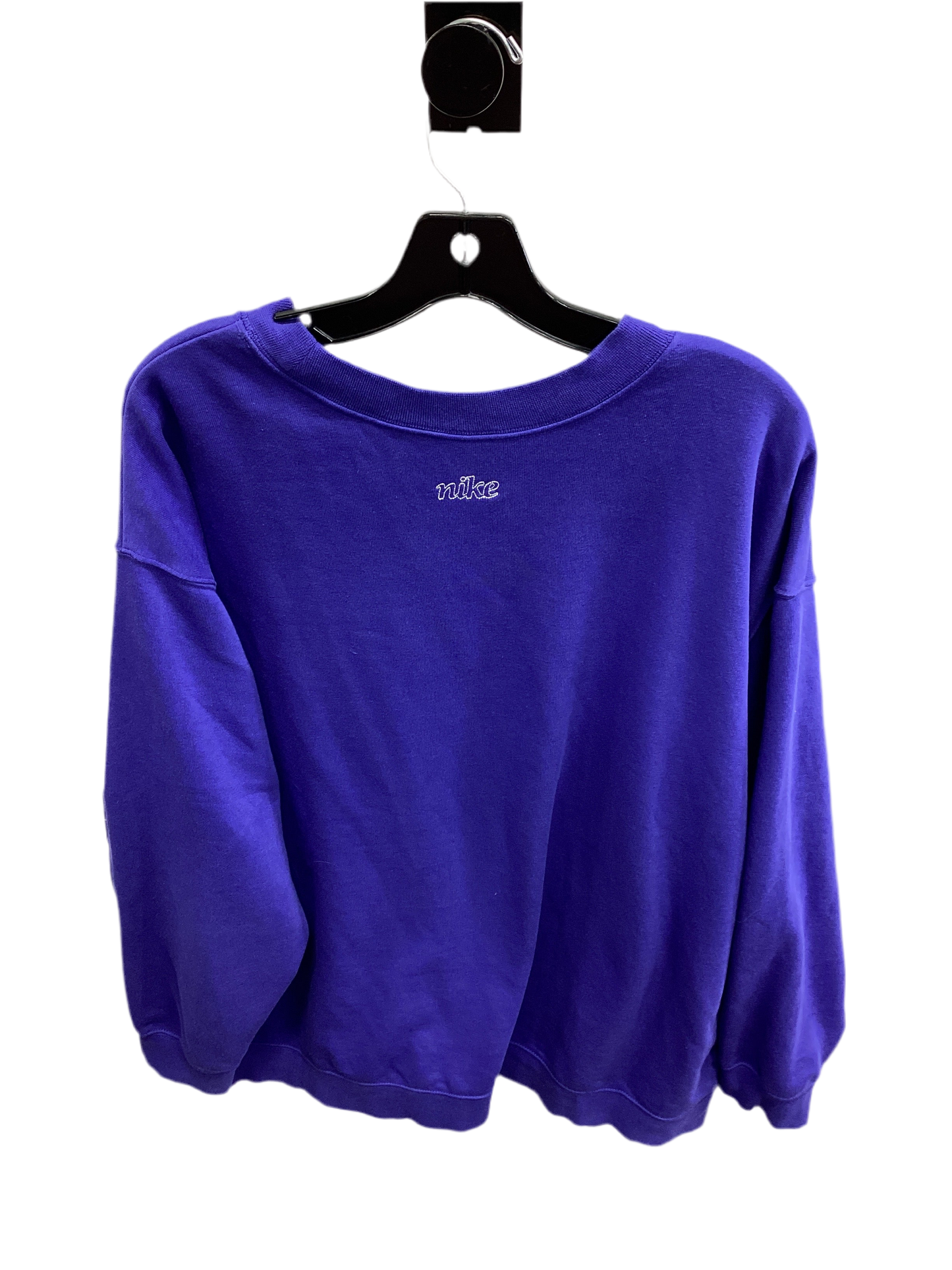 Athletic Top Ls Crewneck By Nike Apparel In Purple, Size:2X