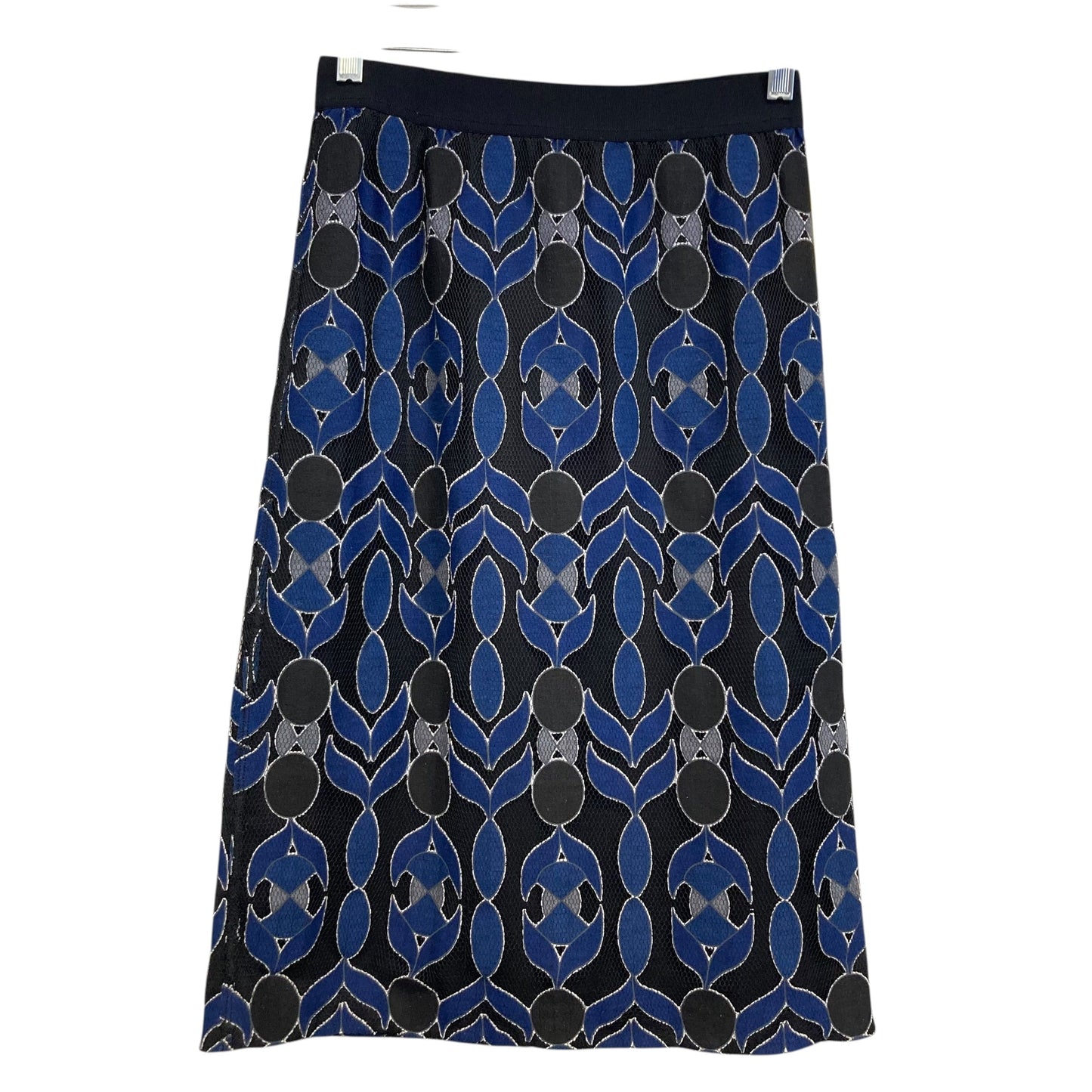 Skirt Designer By Tory Burch In Black & Blue, Size:2