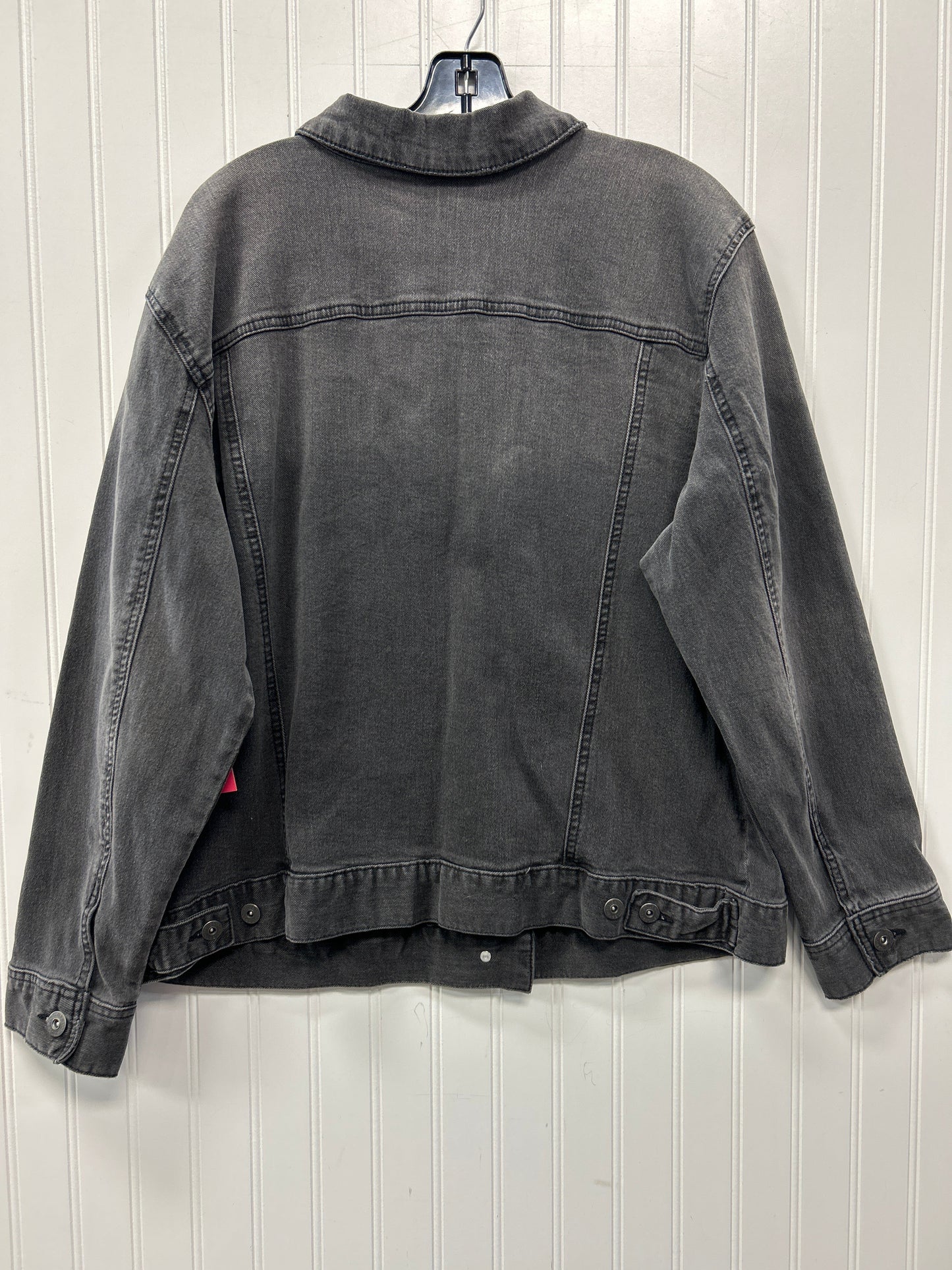 Jacket Denim By Style And Co Collection Women In Black Denim, Size:Xl
