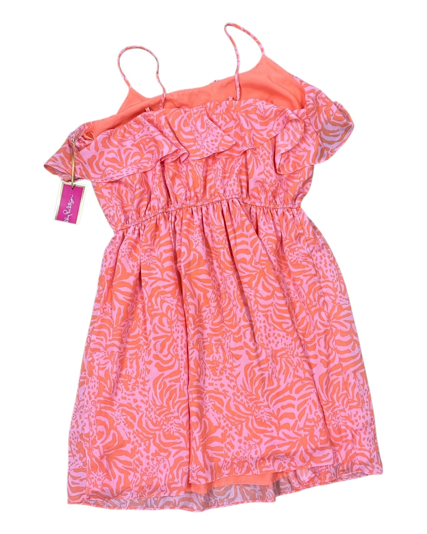 Dress Designer By Lilly Pulitzer In Orange & Pink, Size:L