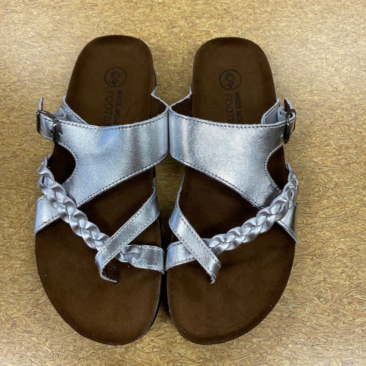 Sandals Flats By White Mountain In Silver, Size:7.5