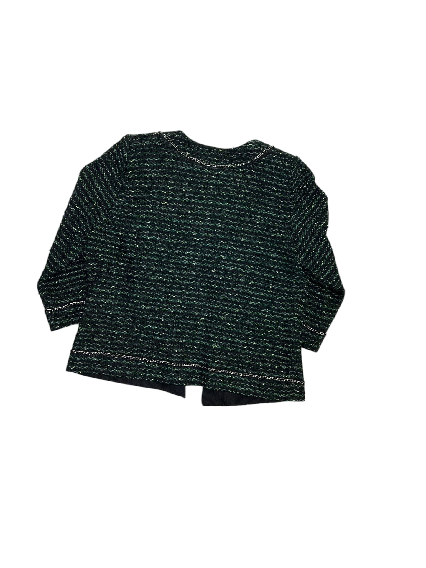 Blazer By Ming Wang In Black & Green, Size:Mp