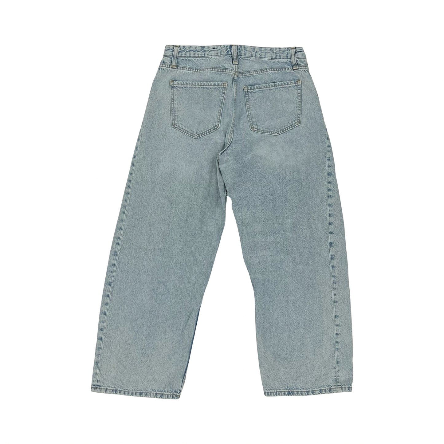 Jeans Wide Leg By Zara In Blue Denim, Size:8