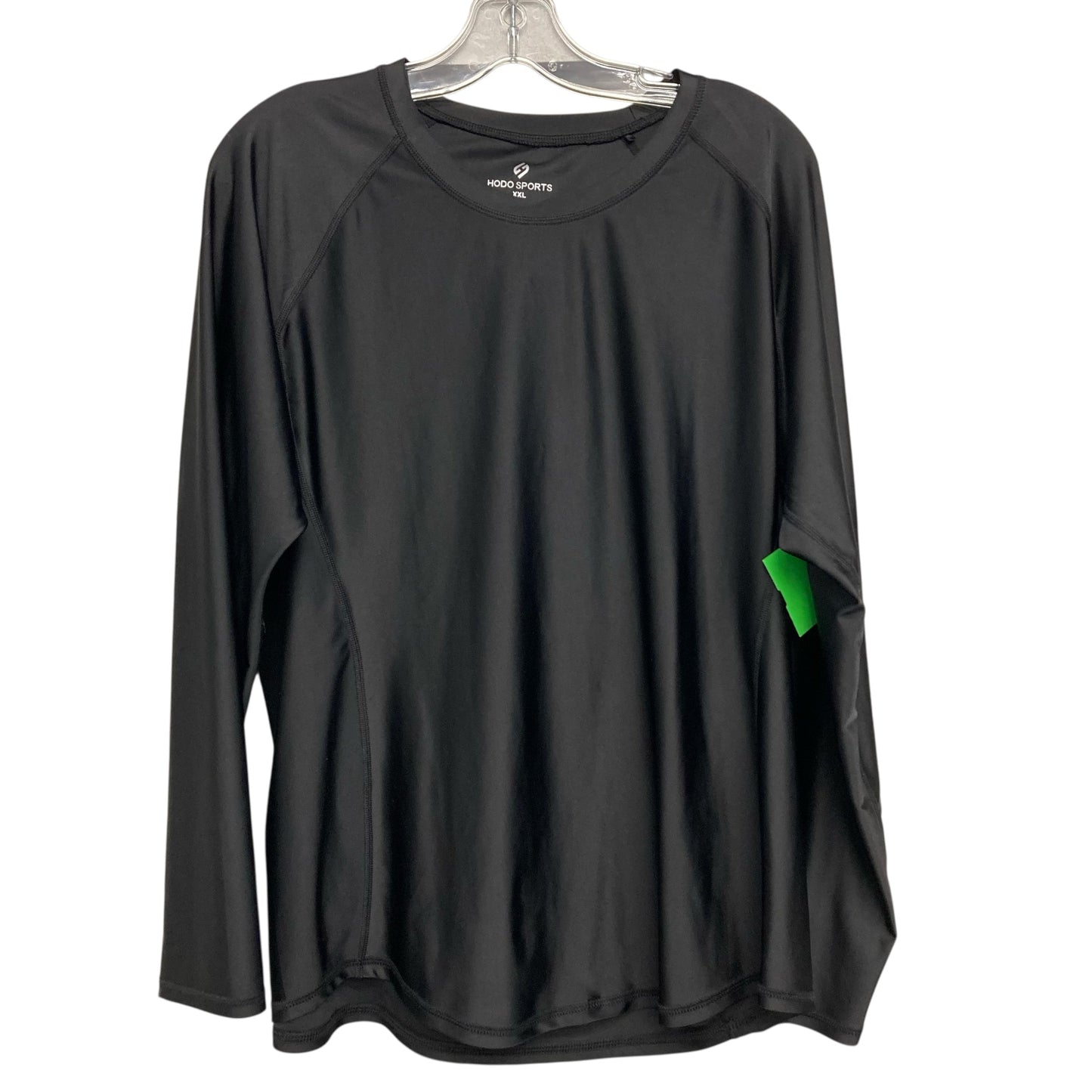 Athletic Top Ls Crewneck By Hodo In Black, Size:1X