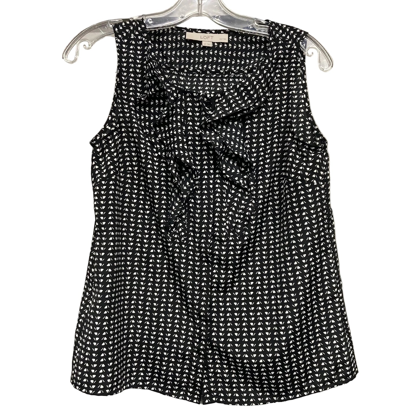 Top Sleeveless By Loft In Black & Tan, Size:Sp