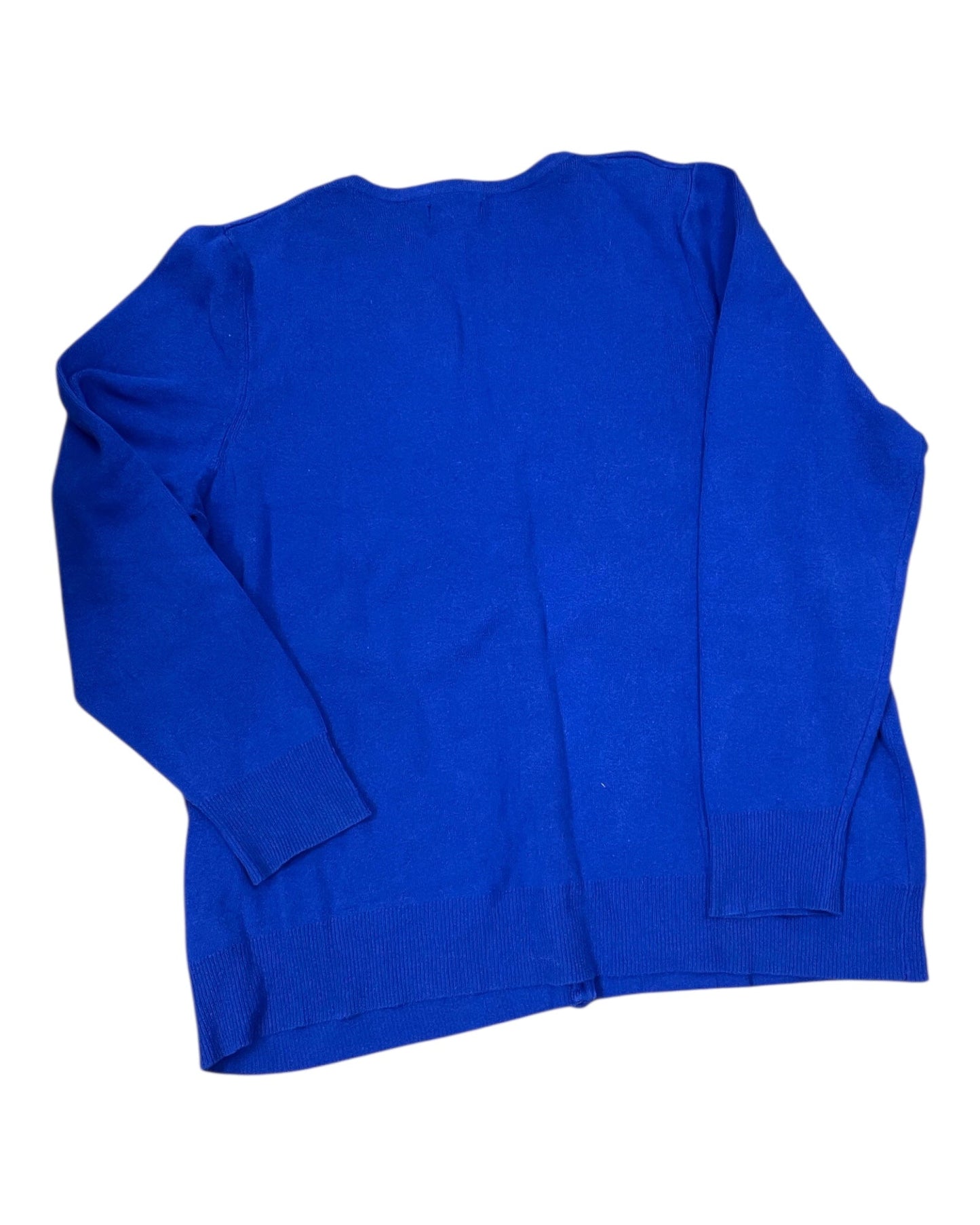 Cardigan By Croft And Barrow In Blue, Size:2X