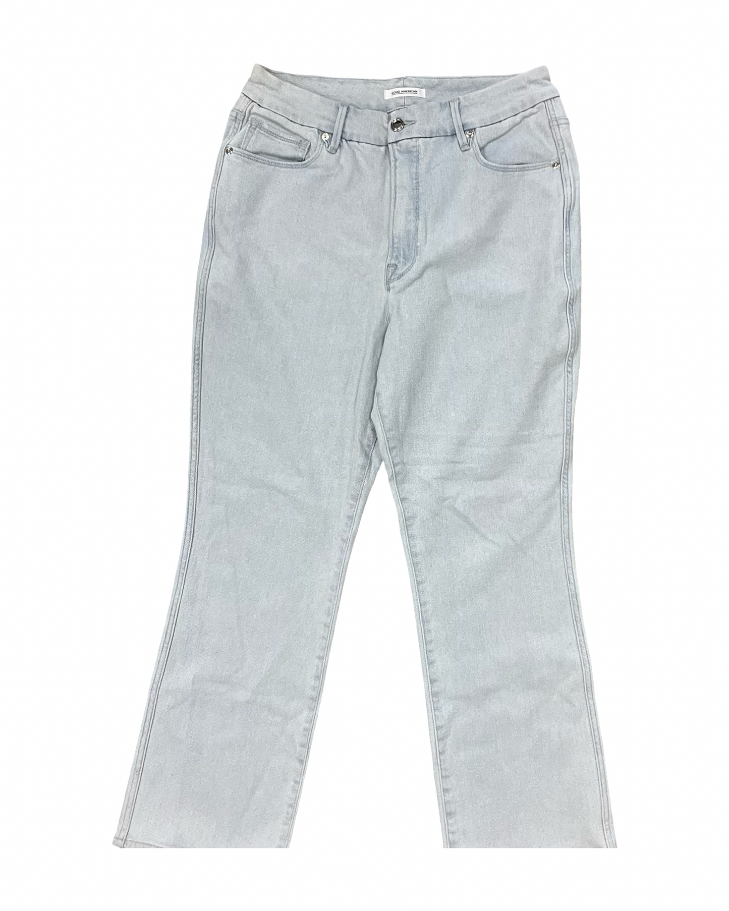 Jeans Straight By Good American In Blue Denim, Size:16