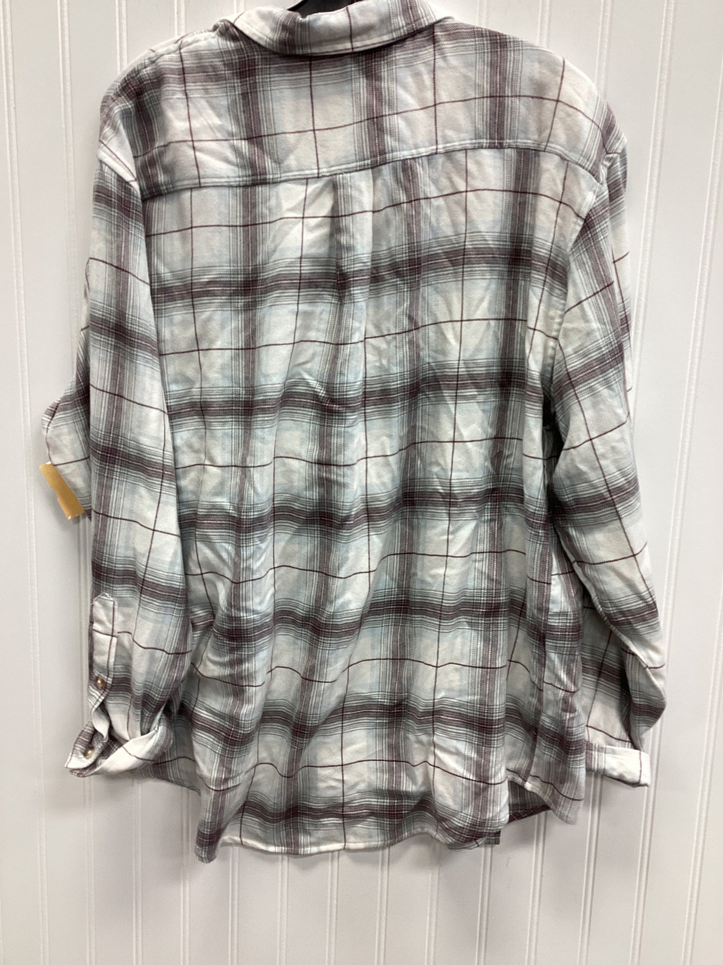 Top Ls By So In Plaid Pattern, Size:M