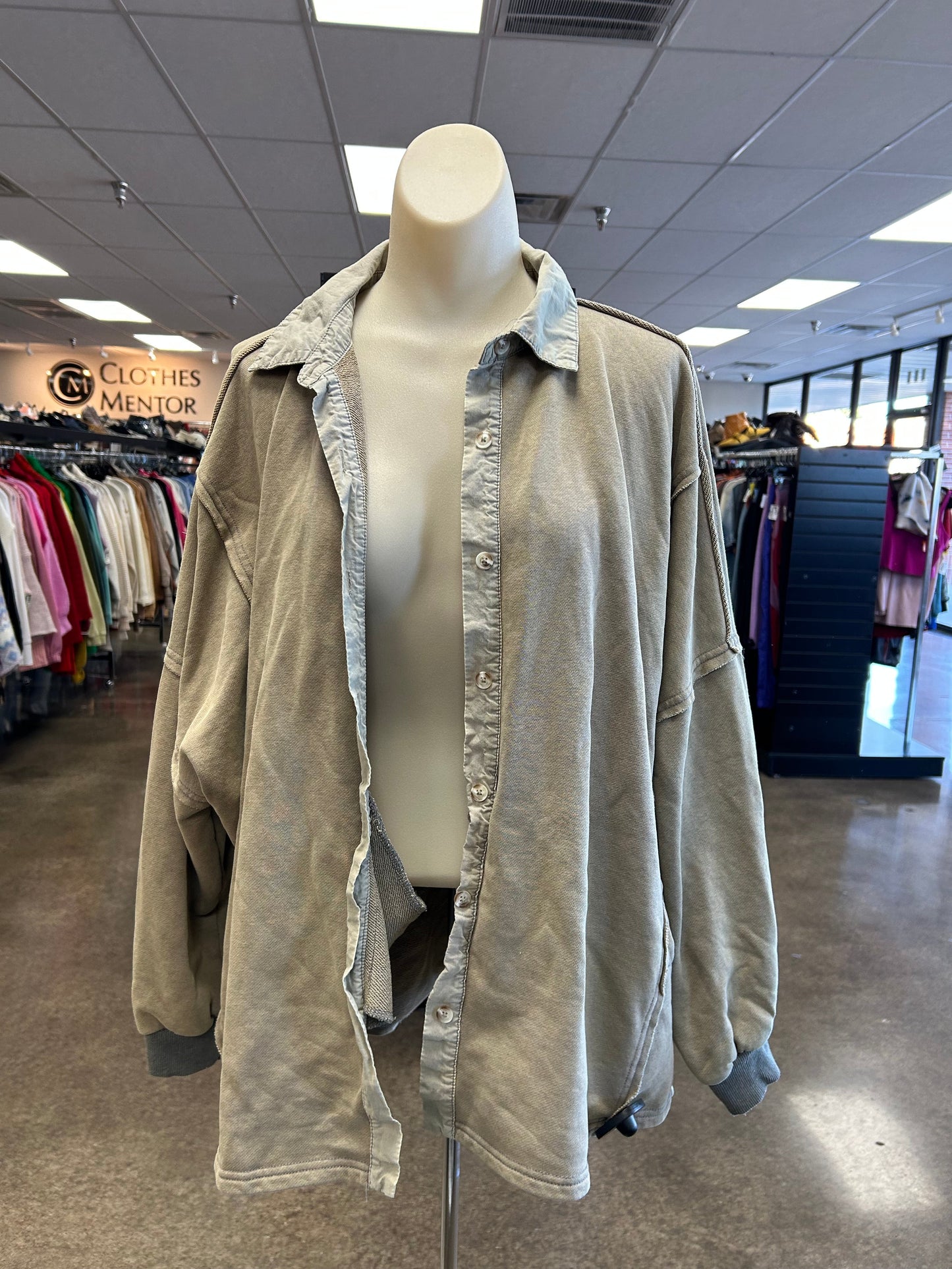 Jacket Shirt By She + Sky In Green, Size:L