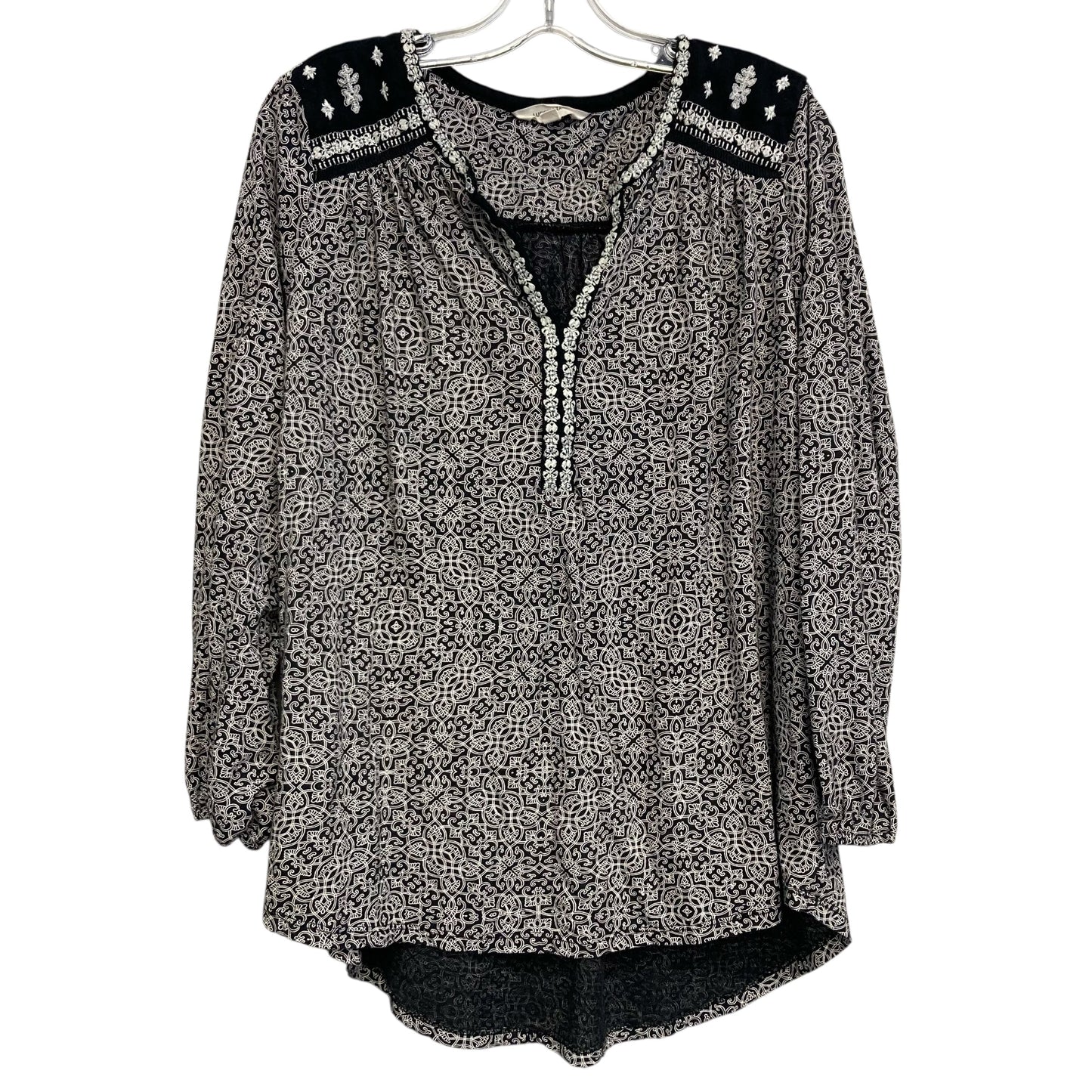Top Ls By Lucky Brand In Black & White, Size:1X