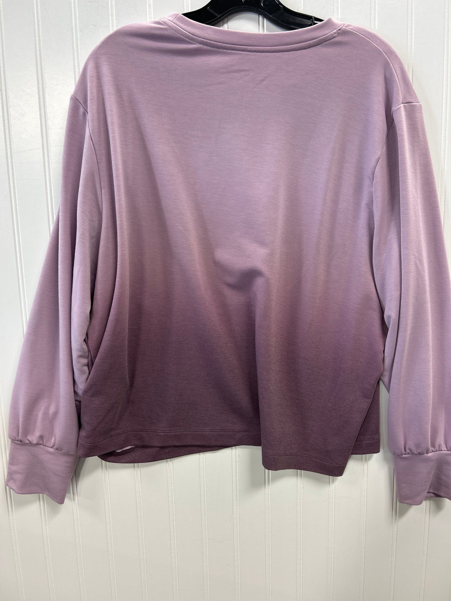 Athletic Top Ls Collar By Under Armour In Purple, Size:1X