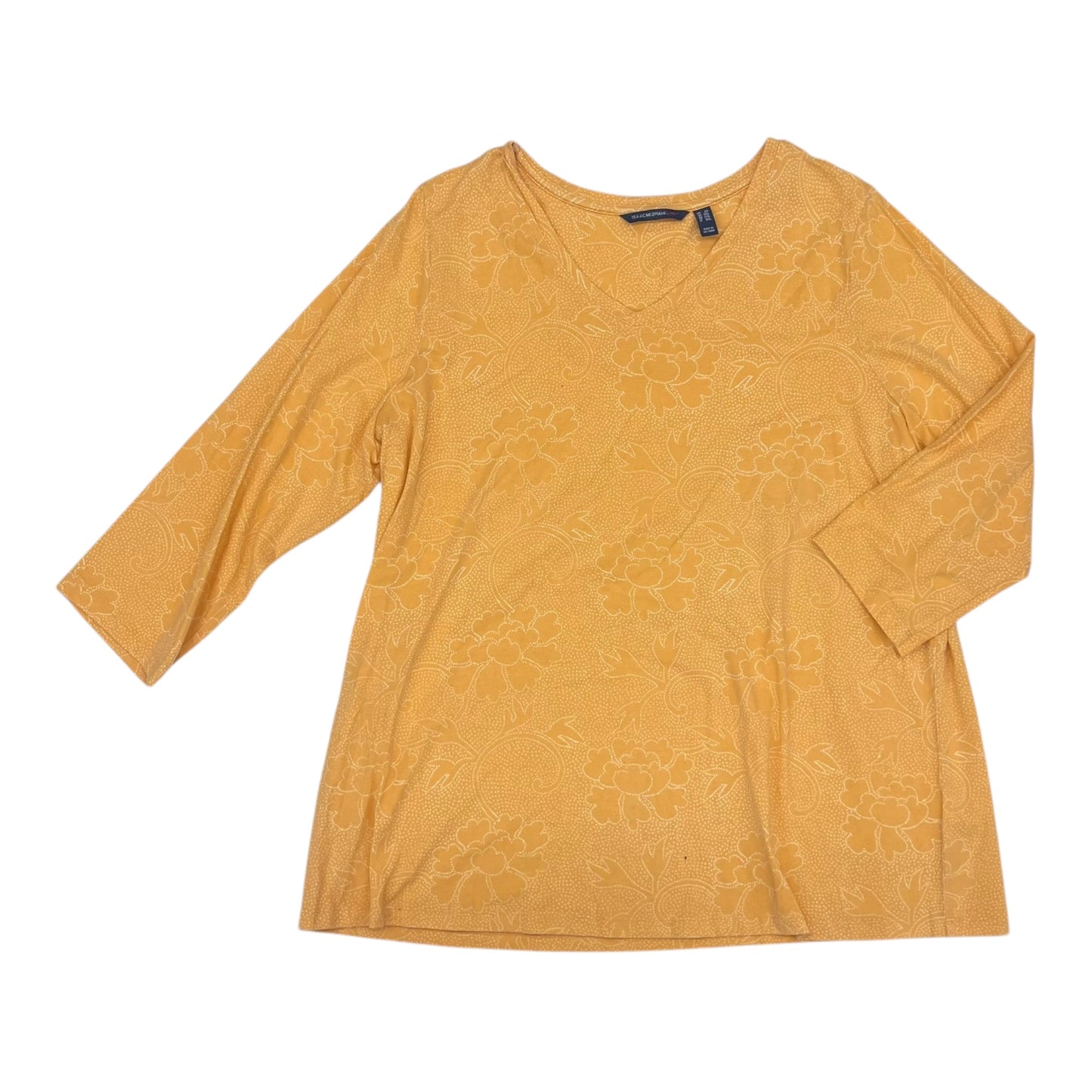 Top Ls By Isaac Mizrahi Live Qvc In Orange, Size:2X