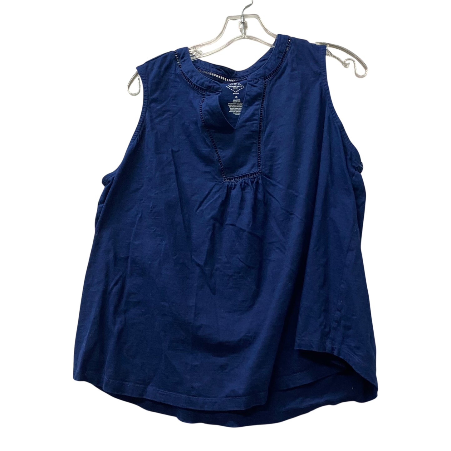 Top Sleeveless By St Johns Bay In Navy, Size:1X