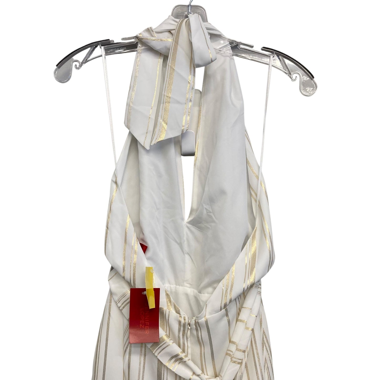 Jumpsuit By Jennifer Lopez In Gold & White, Size:M