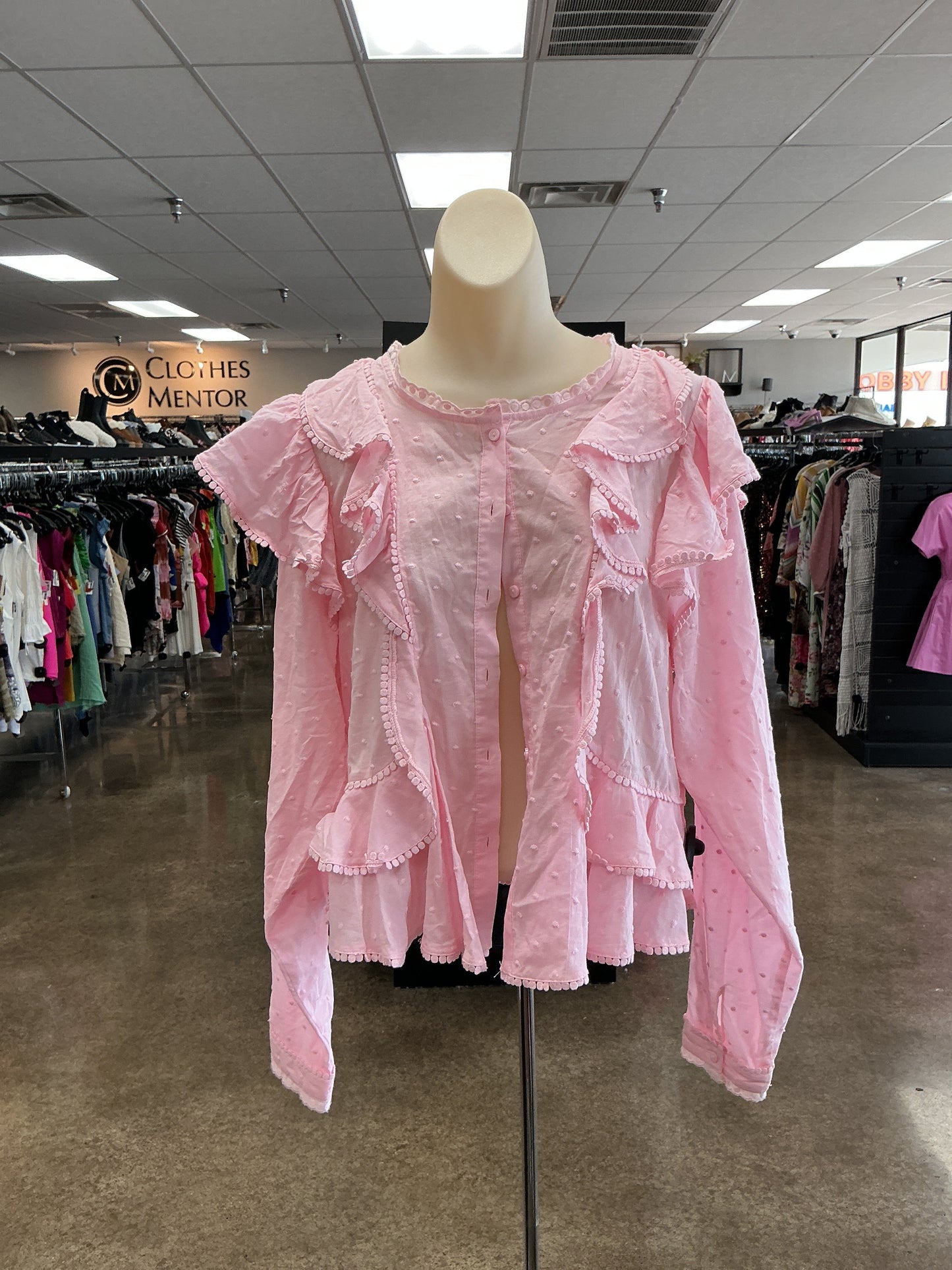 Top Ls By Clothes Mentor In Pink, Size:L