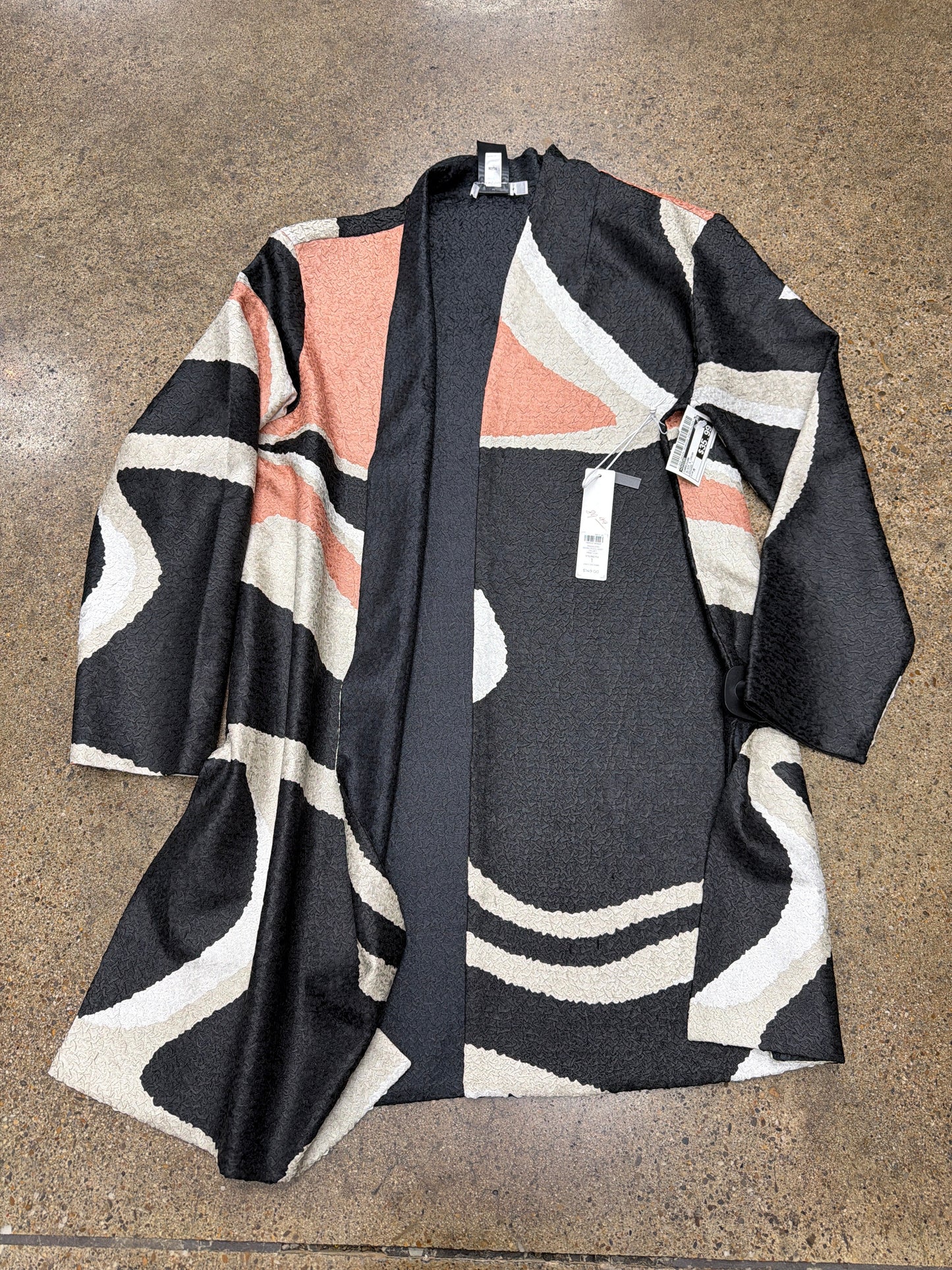 Cardigan By Chicos In Black & Cream, Size:M