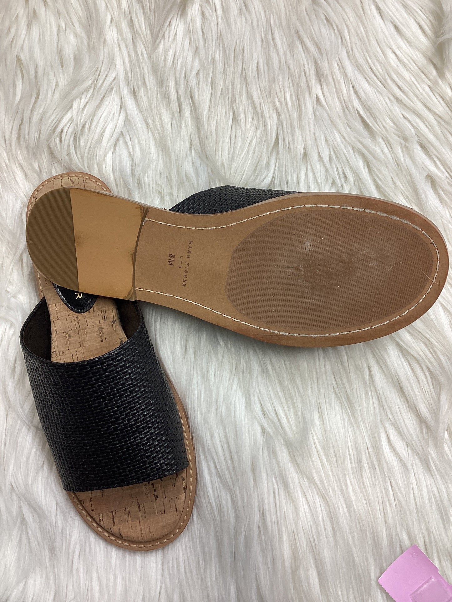 Sandals Flats By Marc Fisher In Black, Size:8