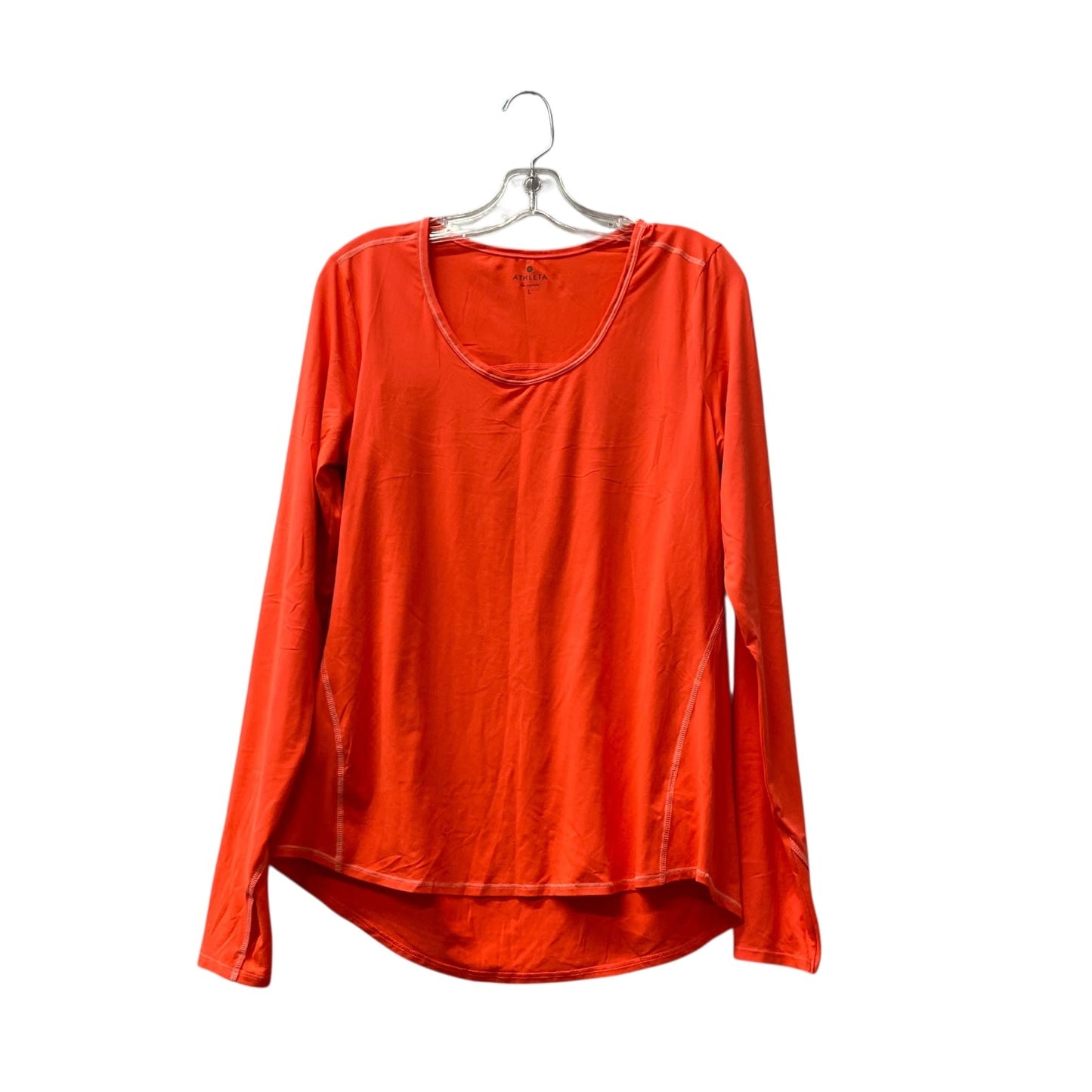 Athletic Top Ls Crewneck By Athleta In Orange, Size:L
