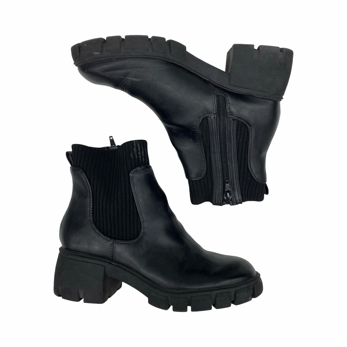 Boots Ankle Heels By Universal Thread In Black, Size:8.5