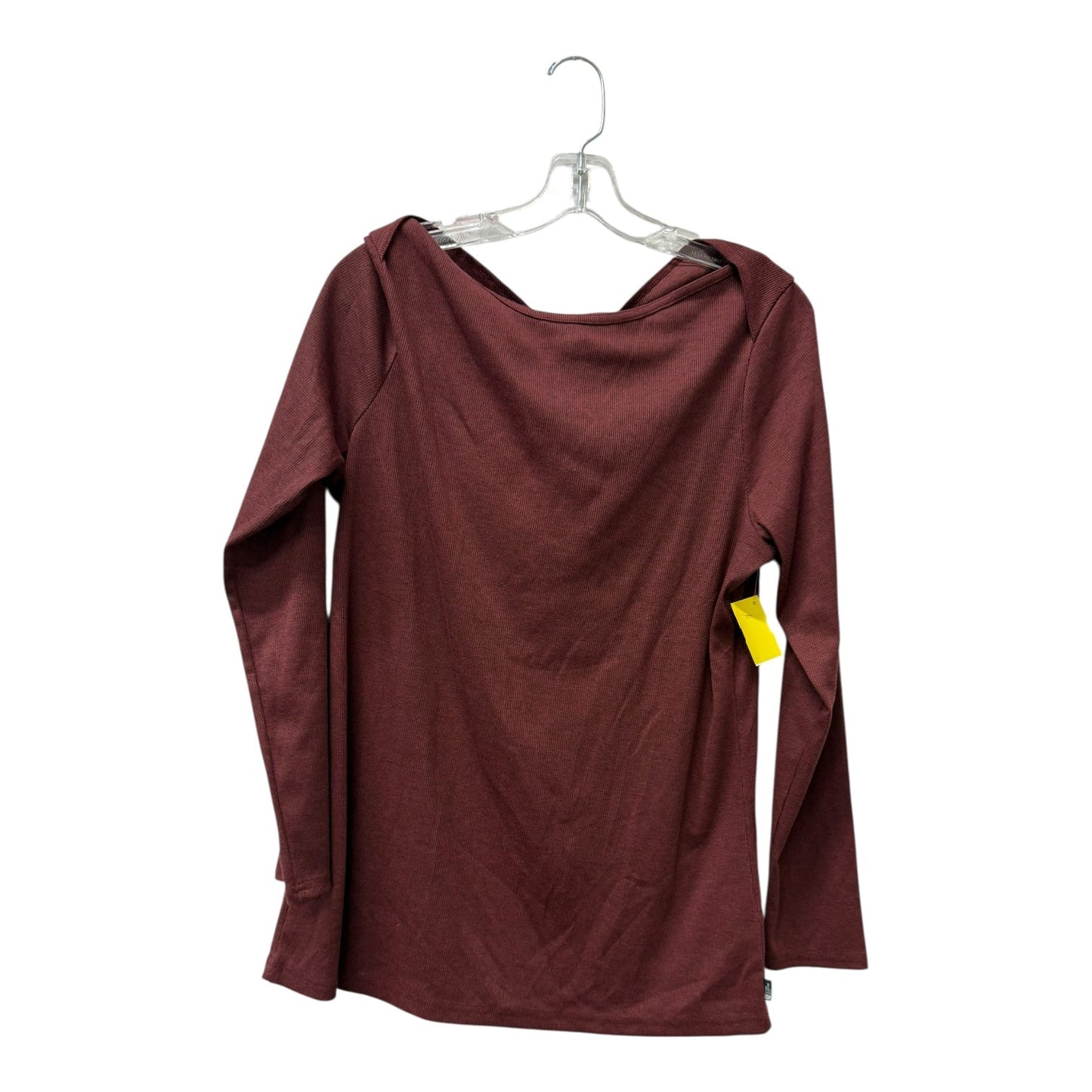 Athletic Top Ls Crewneck By The North Face In Maroon, Size:Xl