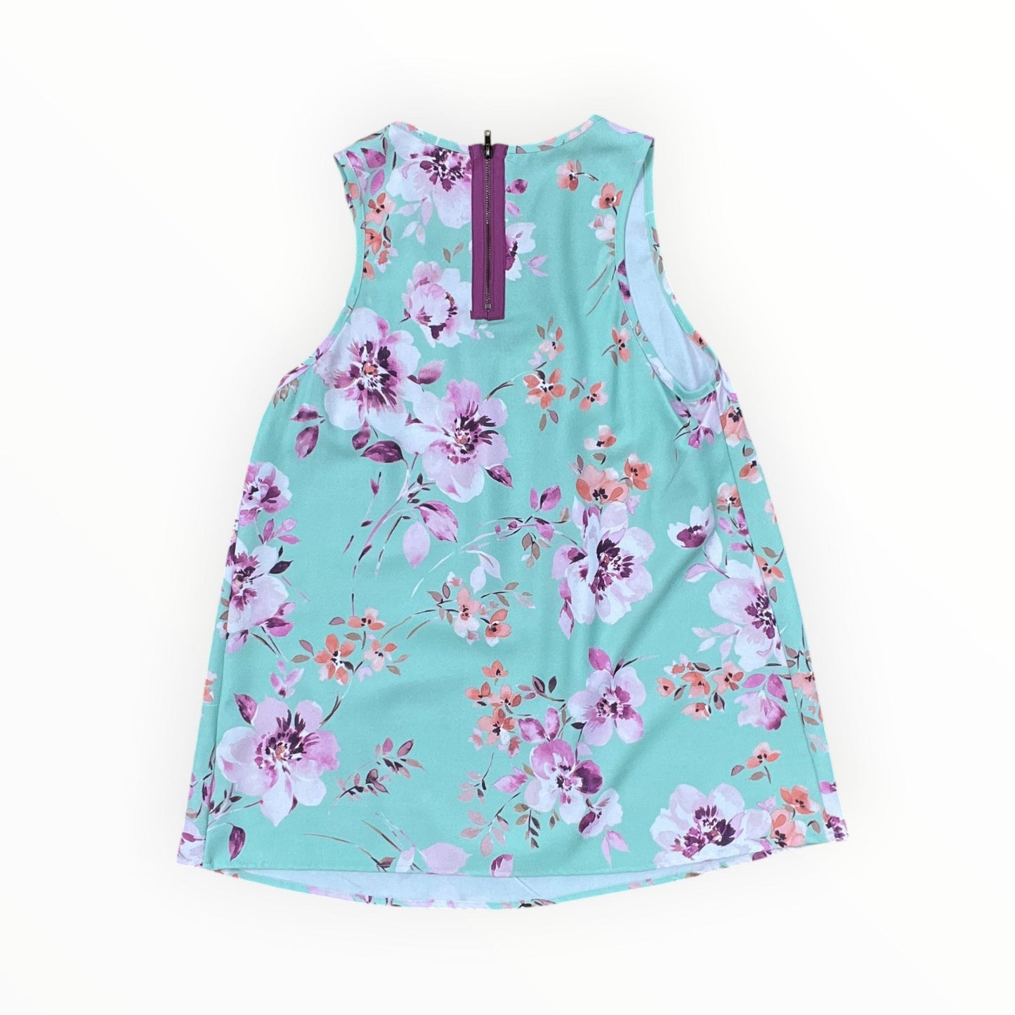 Top Sleeveless By Pulse In Green & Pink, Size:M