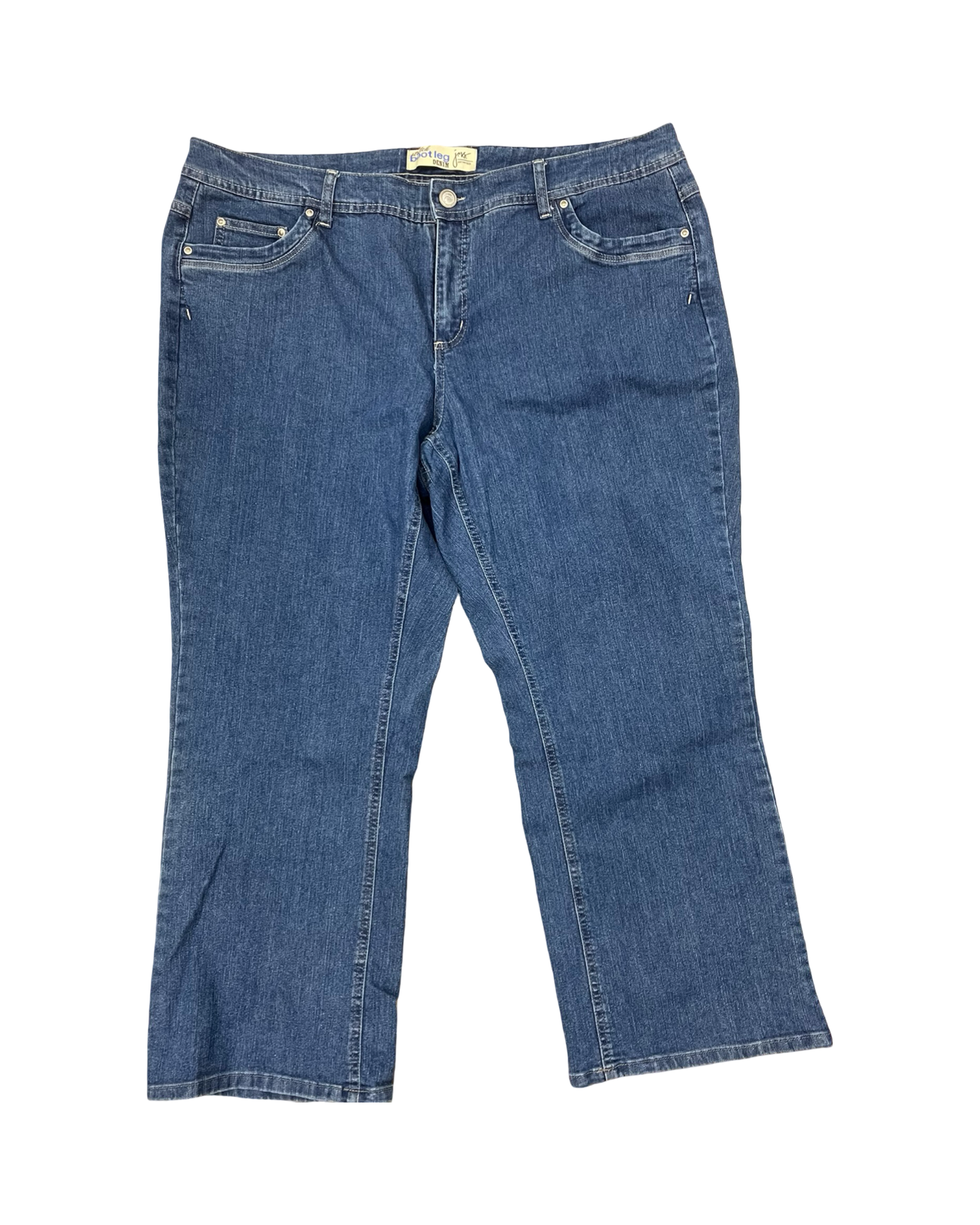 Jeans Boot Cut By Just My Size In Blue Denim, Size:22